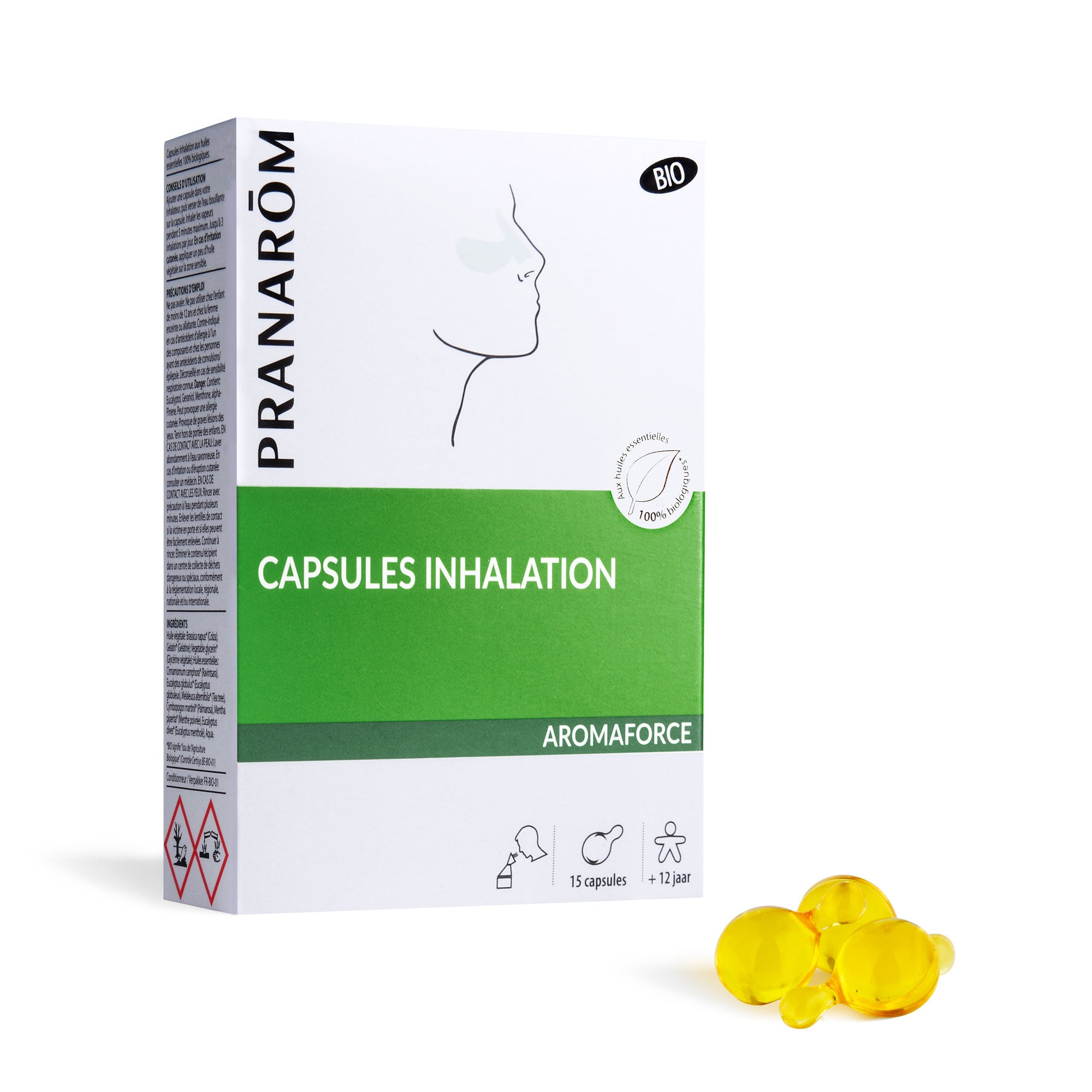 Pranarôm Capsules inhalation pour dégager le nez BIO