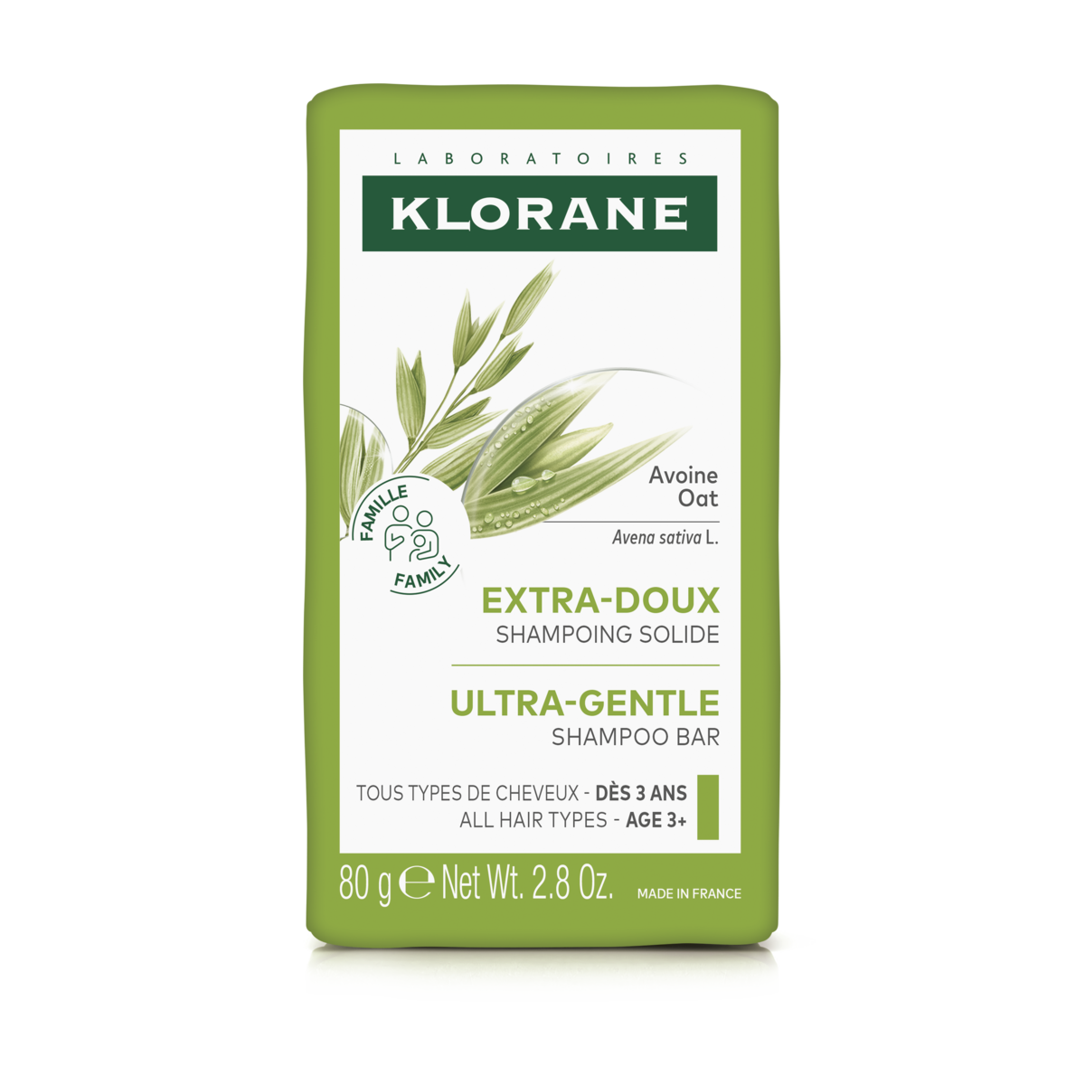 Klorane Extra-doux Shampoing solide 80gr