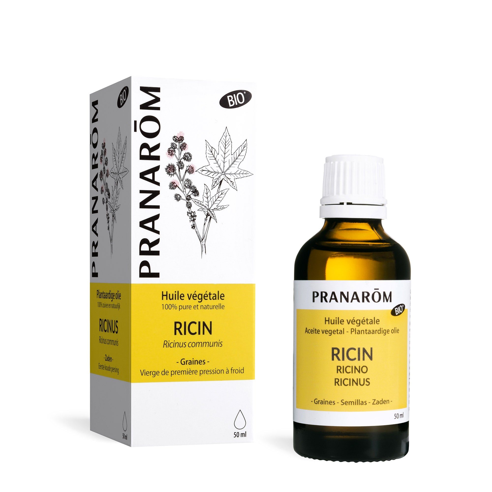 Pranarôm Huile végétale de Ricin BIO 50 ml