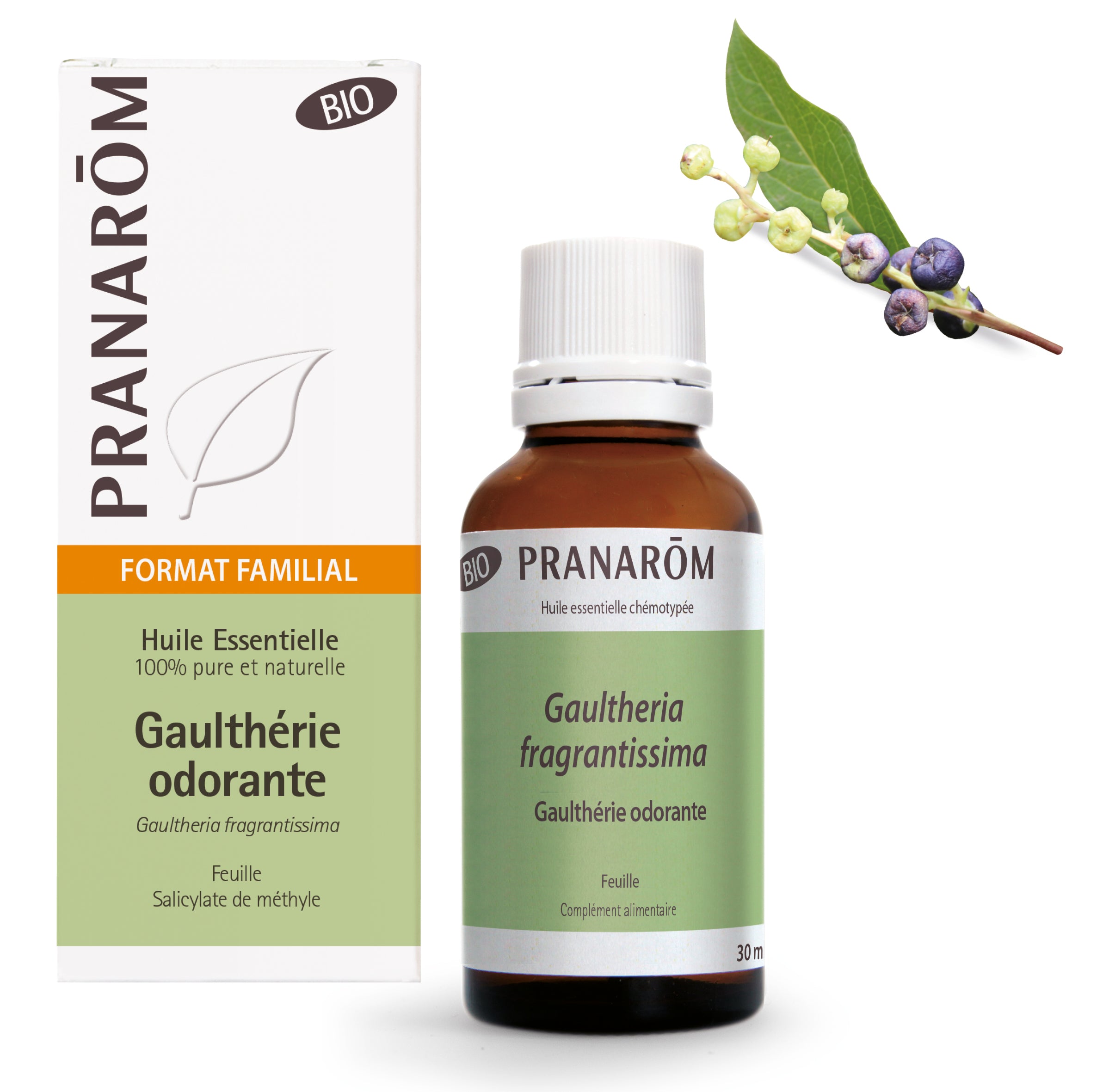 Pranarôm Huile essentielle de Gaulthérie odorante BIO 30 ml