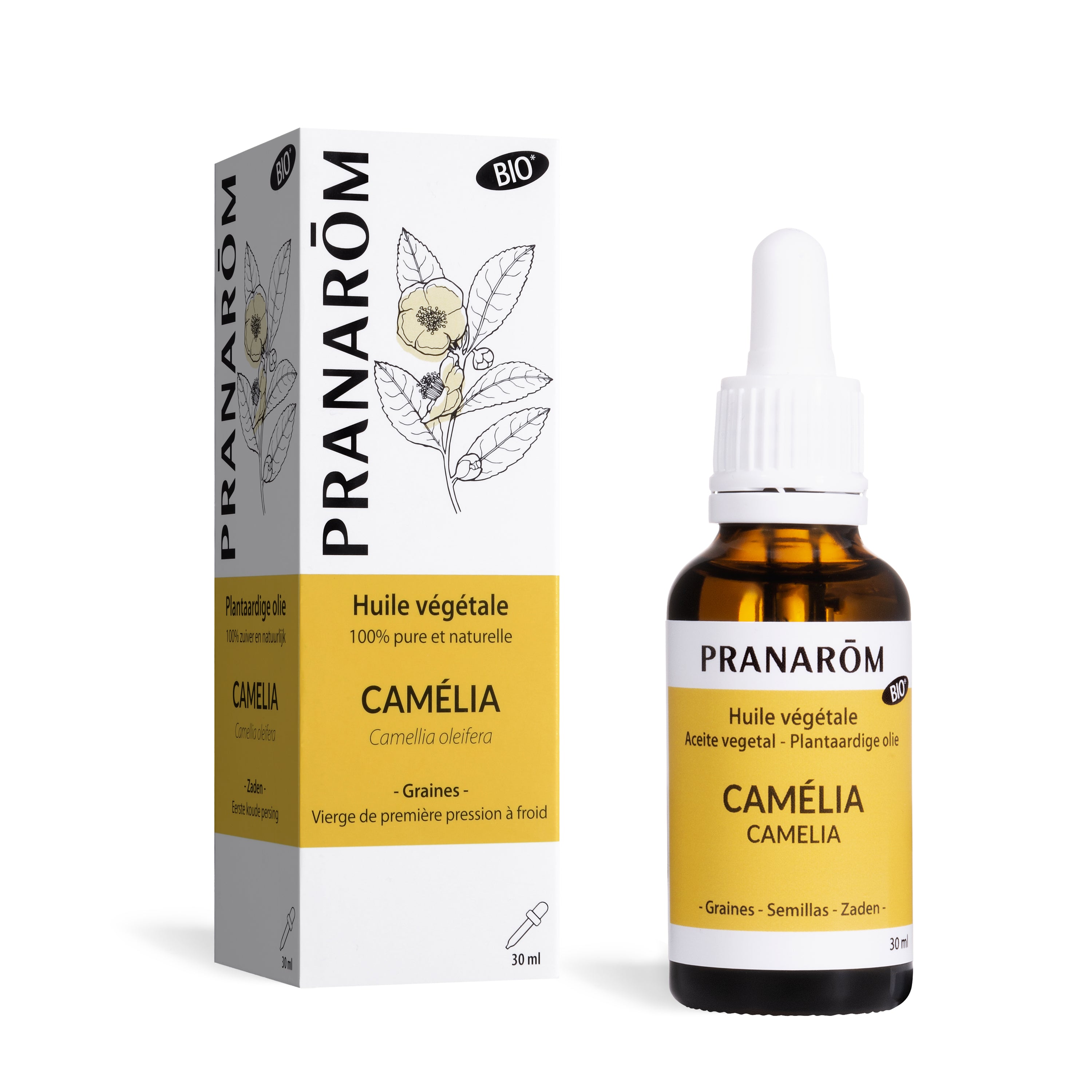 Pranarôm Huile végétale de Camélia BIO 30 ml