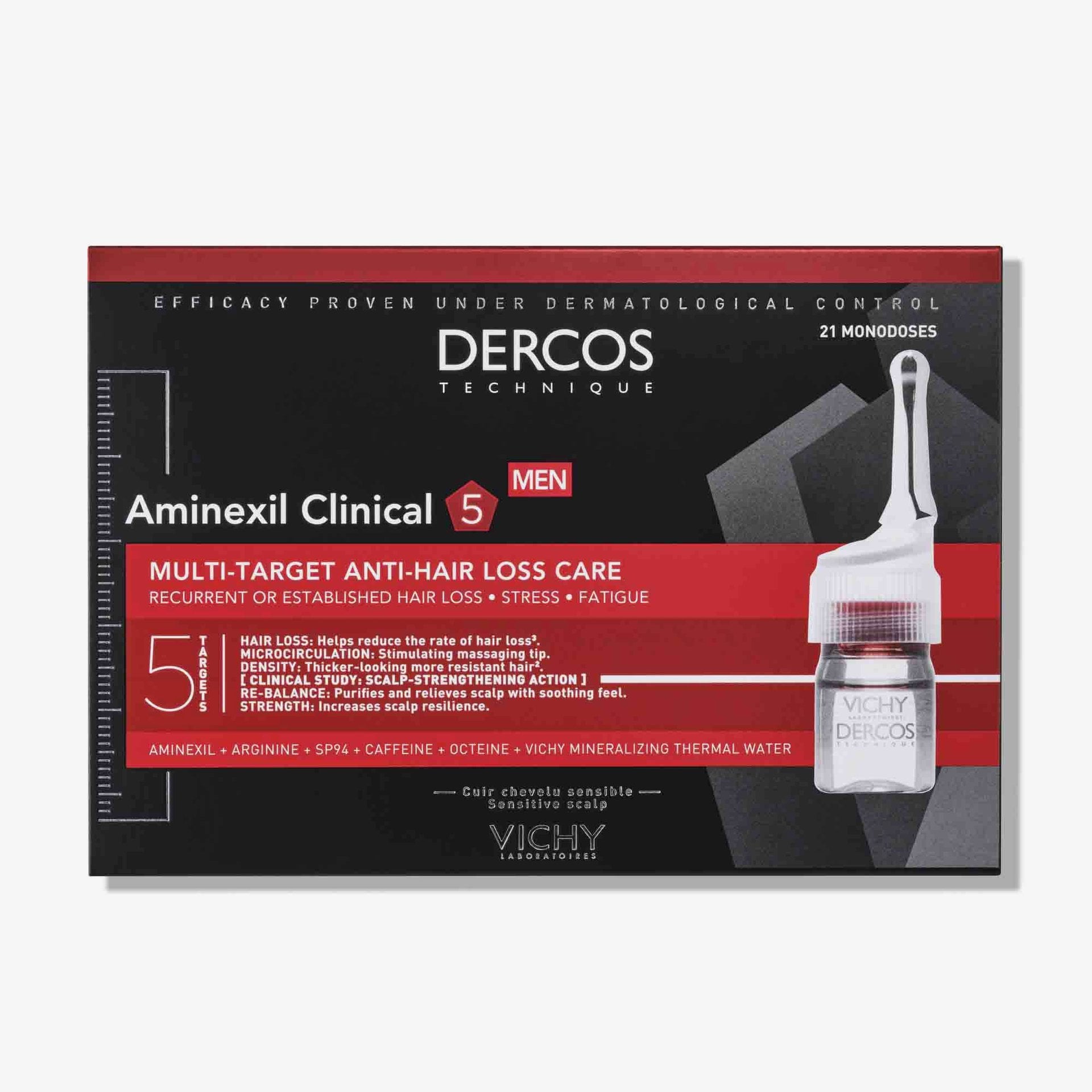 Vichy Dercos Dercos Aminexil Clinical 5 – Hommes 6 ml x21 monodoses