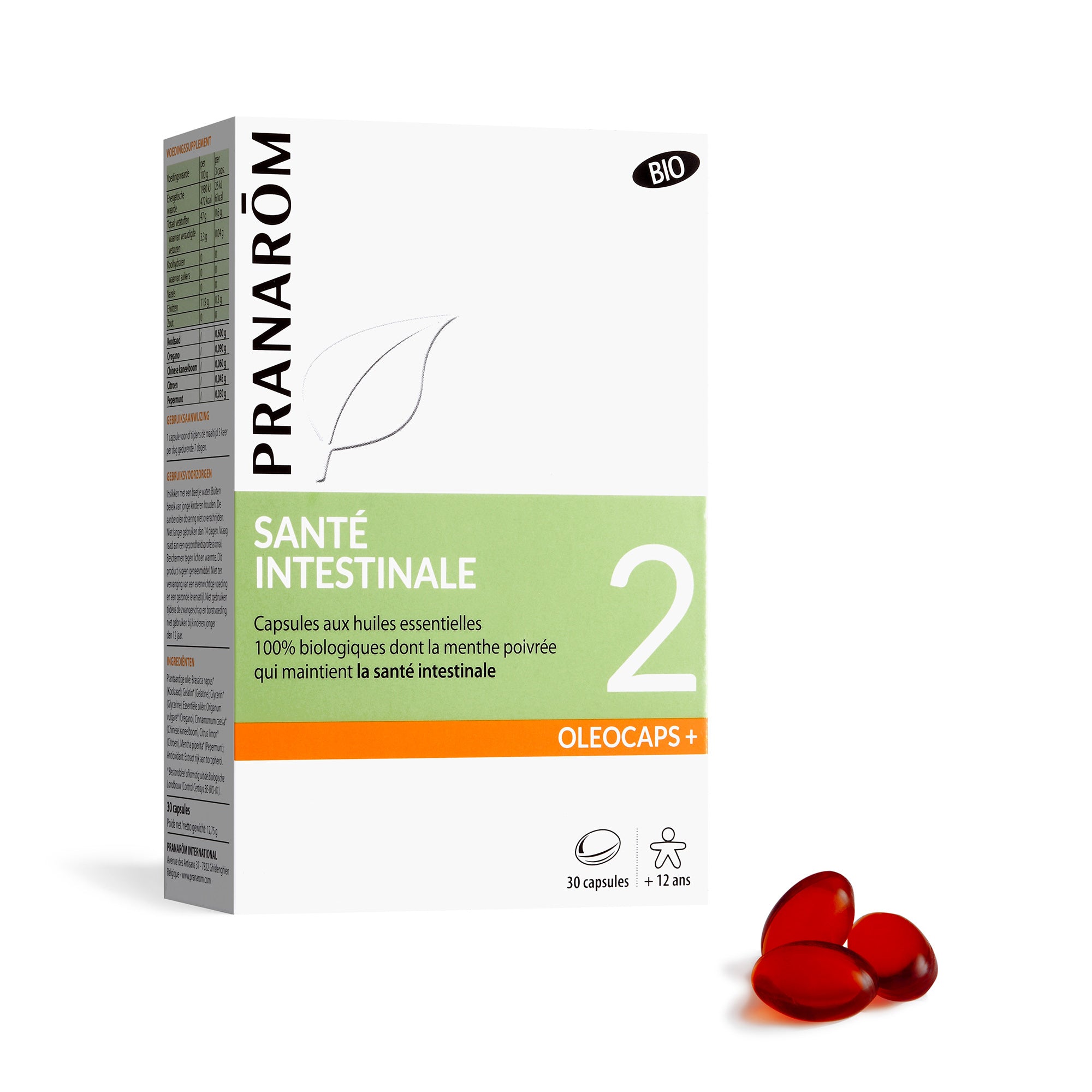 Pranarôm Oleocaps 2 - Santé intestinale BIO 30 capsules