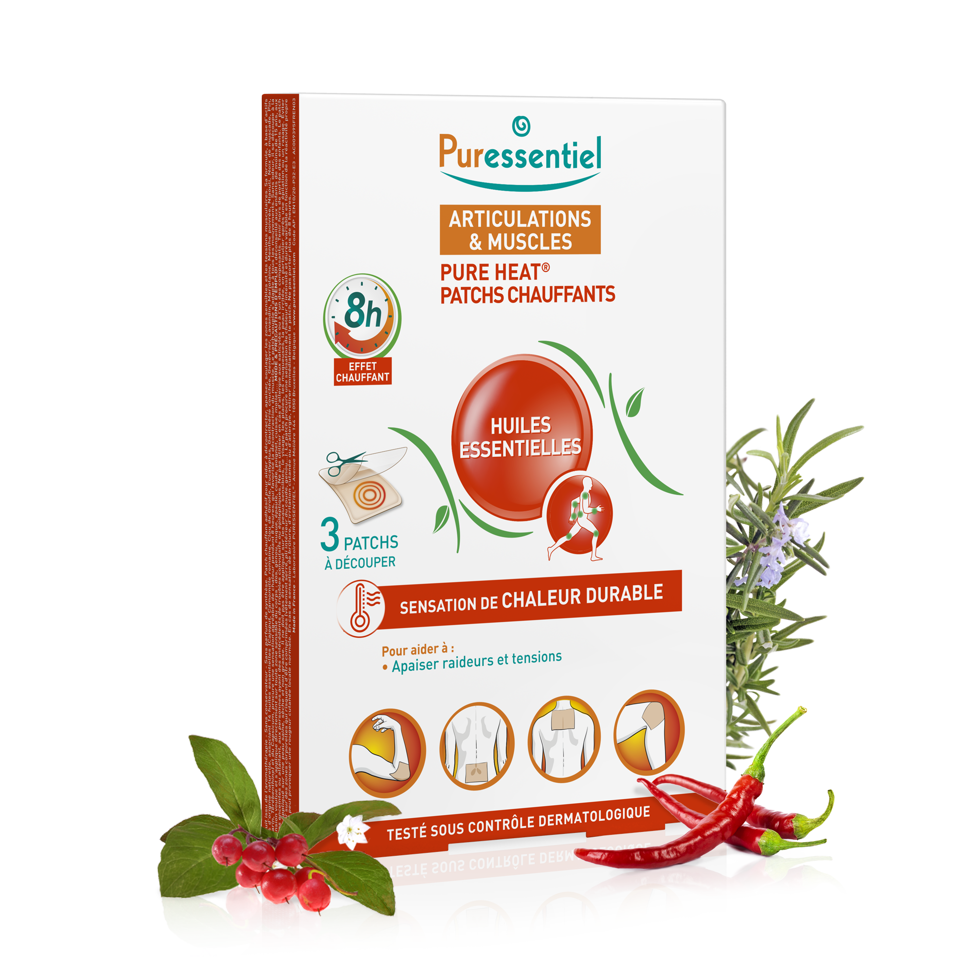 Puressentiel Patchs chauffants Pure Heat® Articulations & Muscles 3 patchs