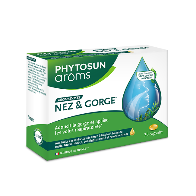 Phytosun Arôms Aromadoses nez et gorge 30 capsules