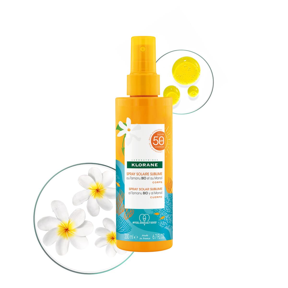 Klorane Spray solaire sublime SPF 50 200 ml