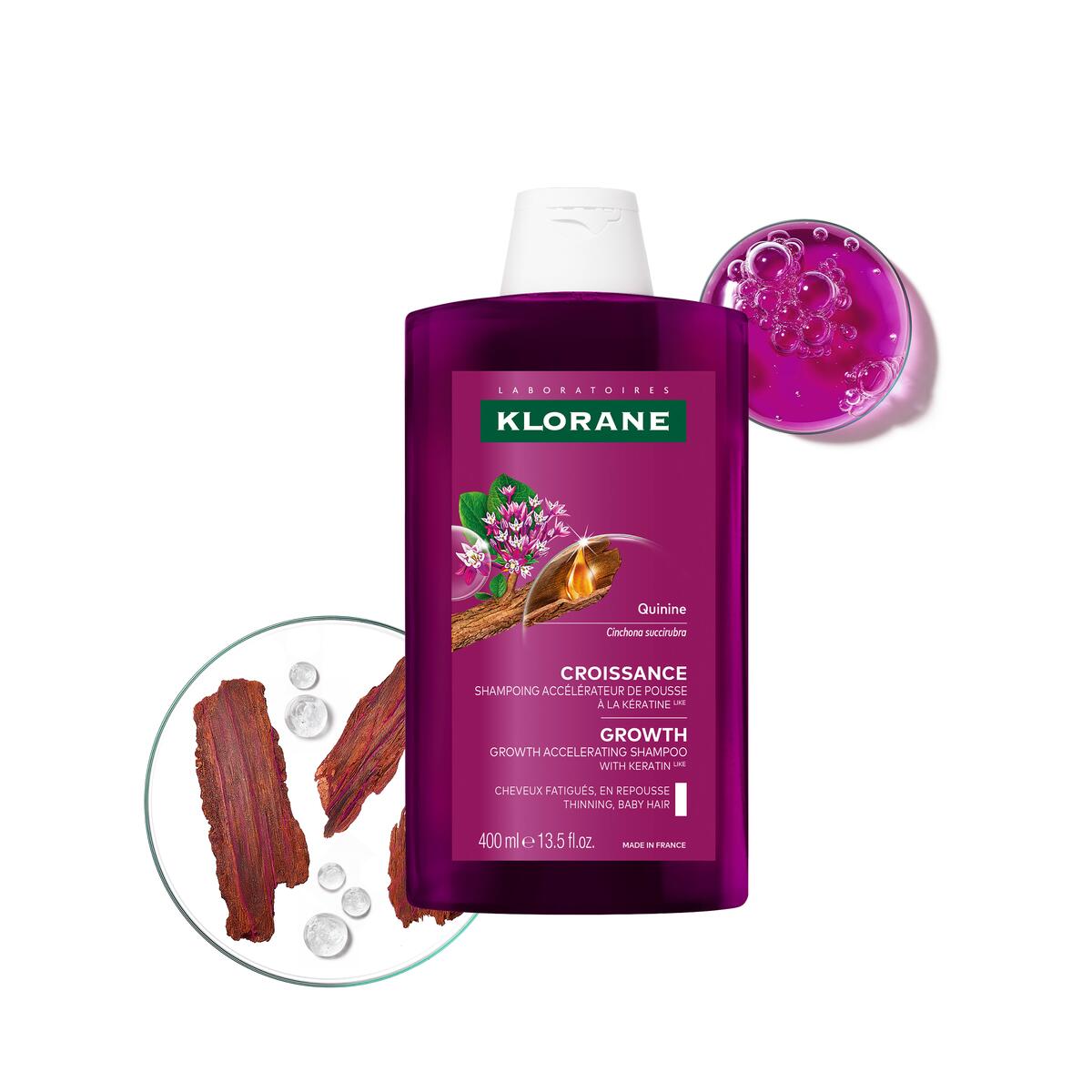 Klorane Croissance Shampoing accélérateur de pousse à l'adénosine 400 ml