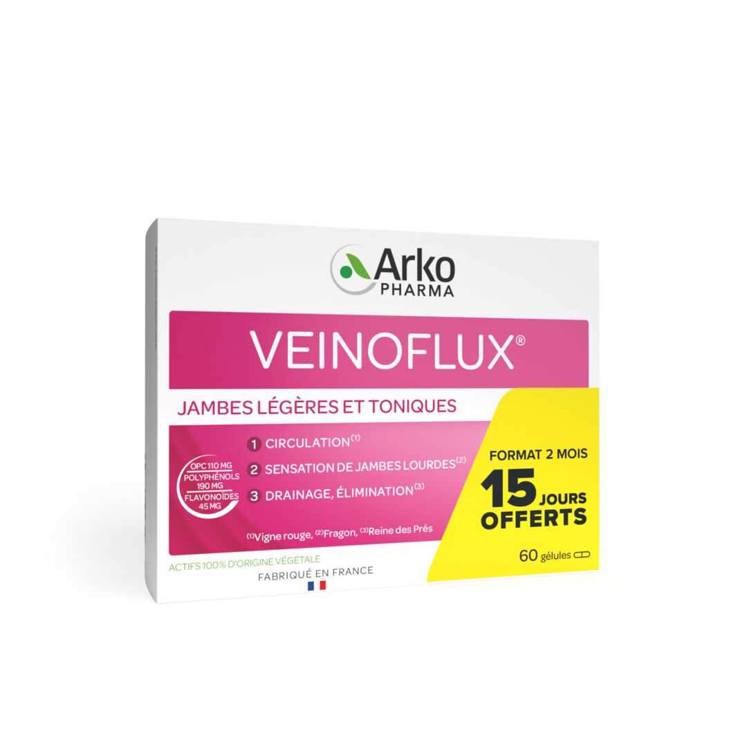 Arkopharma Veinoflux® - Offre spéciale 15 jours offerts 60 gélules
