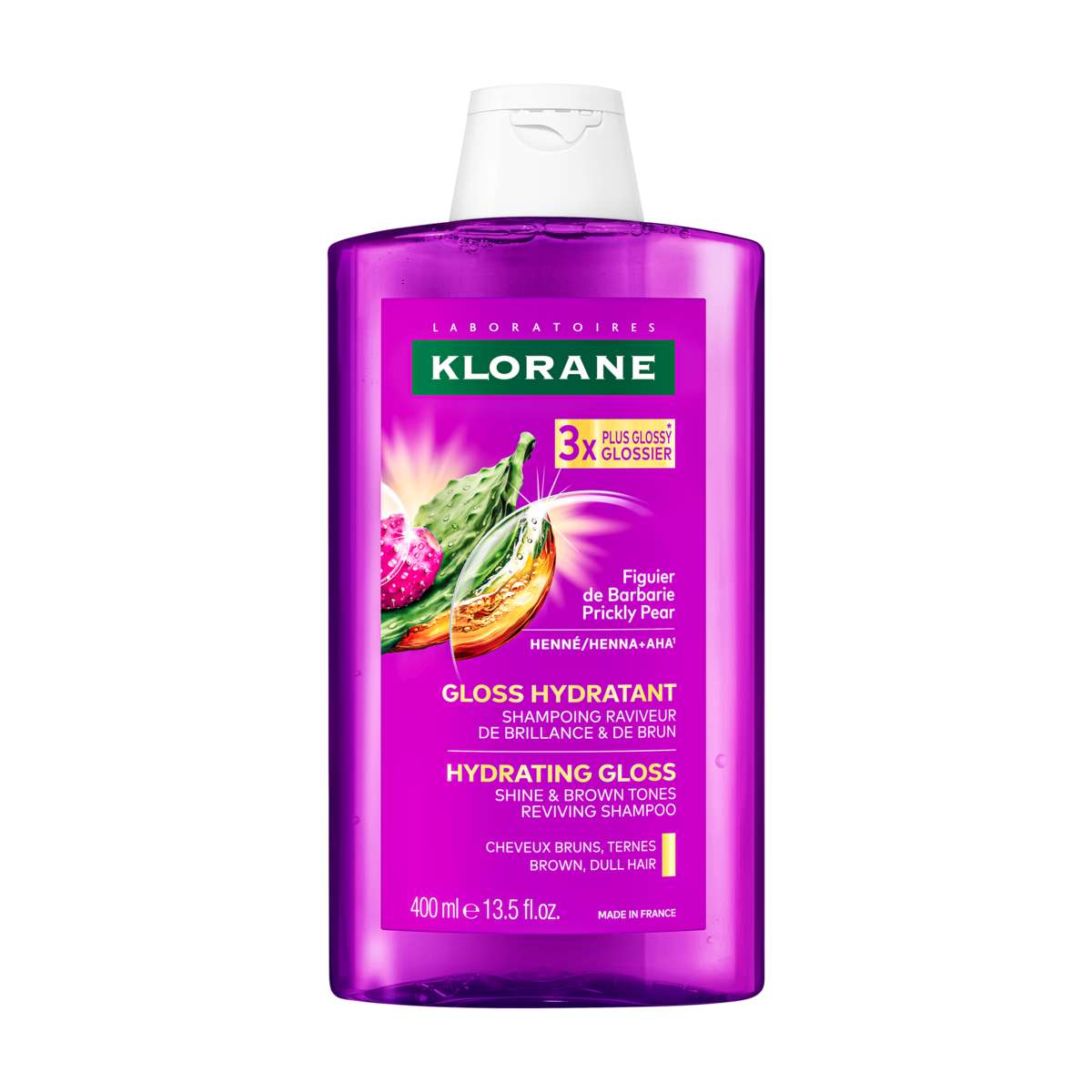 Klorane Gloss hydratant Shampoing raviveur de brillance & de brun 400 ml
