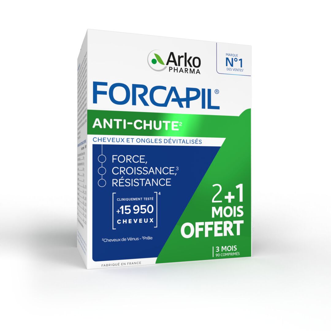 Arkopharma Forcapil® Anti-chute - 1 mois offert 90 comprimés