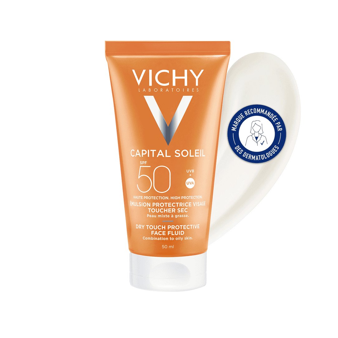 Vichy Capital Soleil Fluide Visage Toucher SEC SPF 50+ 50 ml