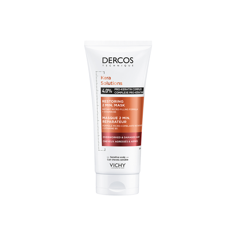 Vichy Dercos Dercos Masque Réparateur 2 MIN Kera-solutions - Cheveux Abîmés 200 ml