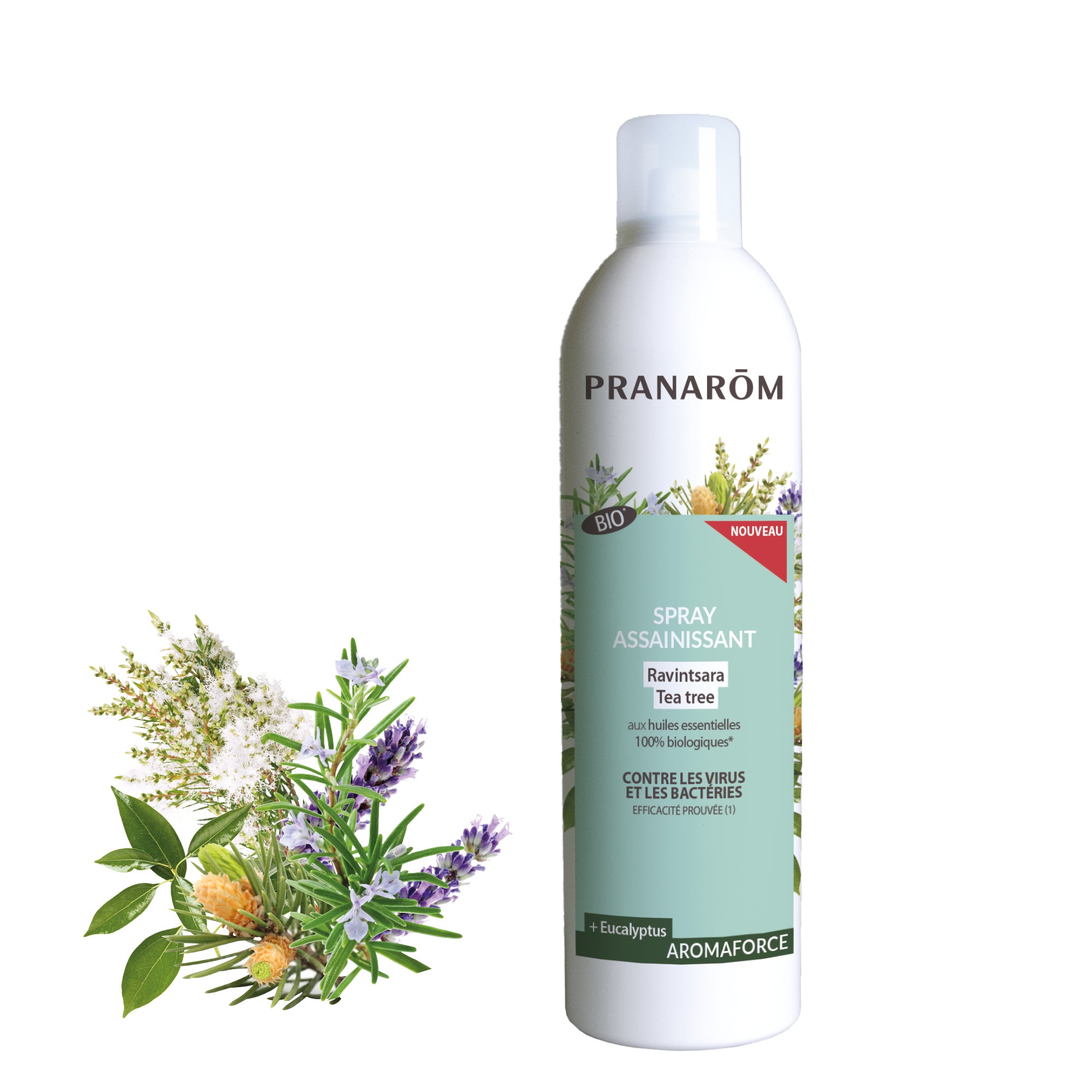 Pranarôm Spray assainissant Ravintsara - Tea tree BIO 400 ml