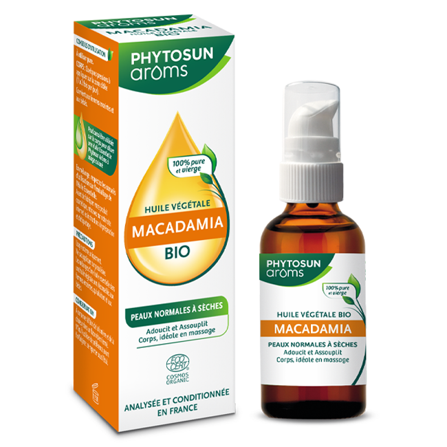 Phytosun Arôms Huile végétale Macadamia Bio 50 ml