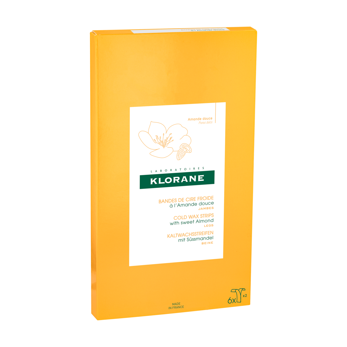 Klorane Bandes de cire à l'Amande douce 6 unités