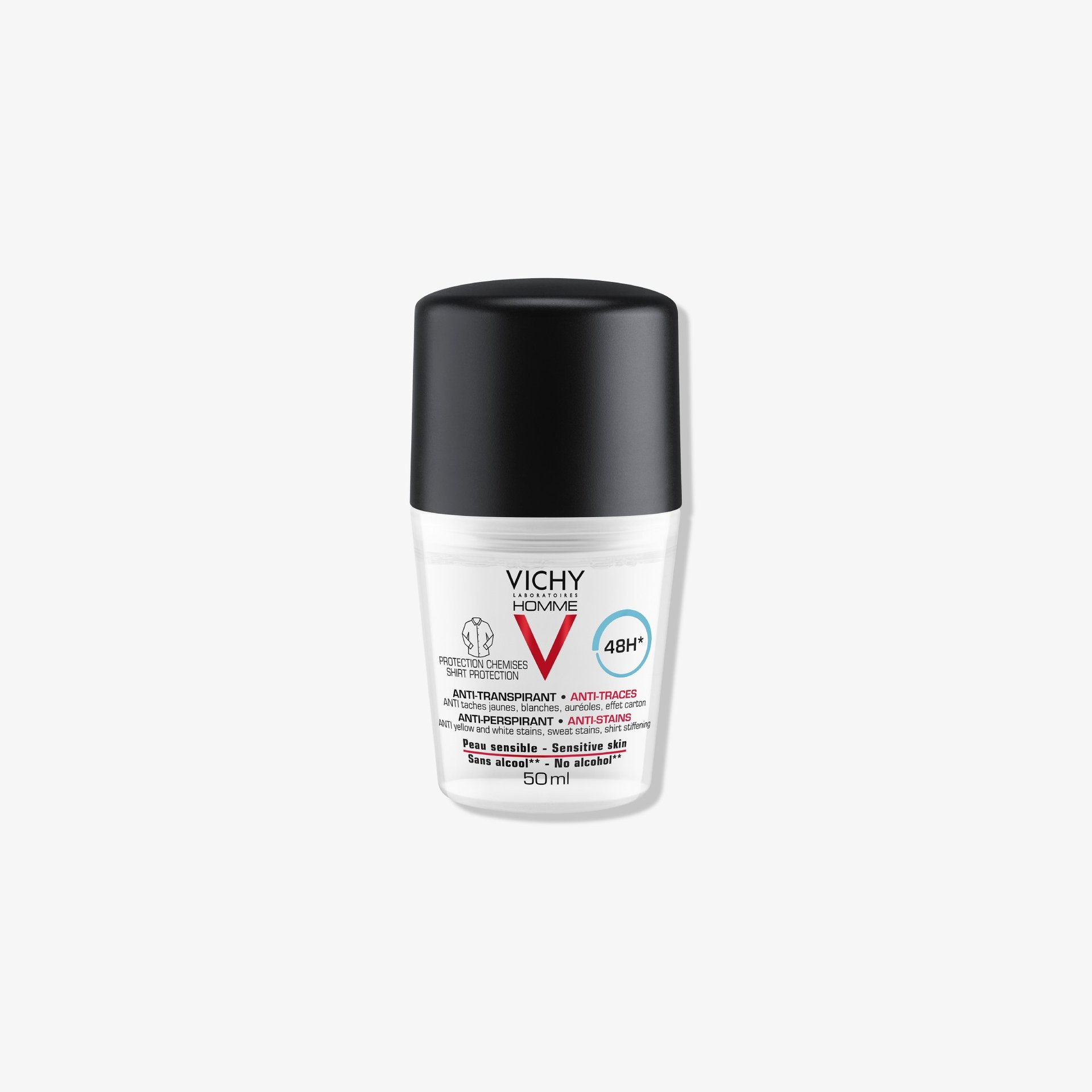 Vichy Vichy Homme Déodorant Anti-transpirant 48H - Anti-traces - Roll-on 50 ml