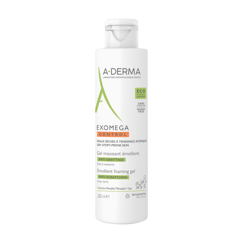 A-Derma Exomega Control Gel moussant émollient anti-démangeaisons 200 ml