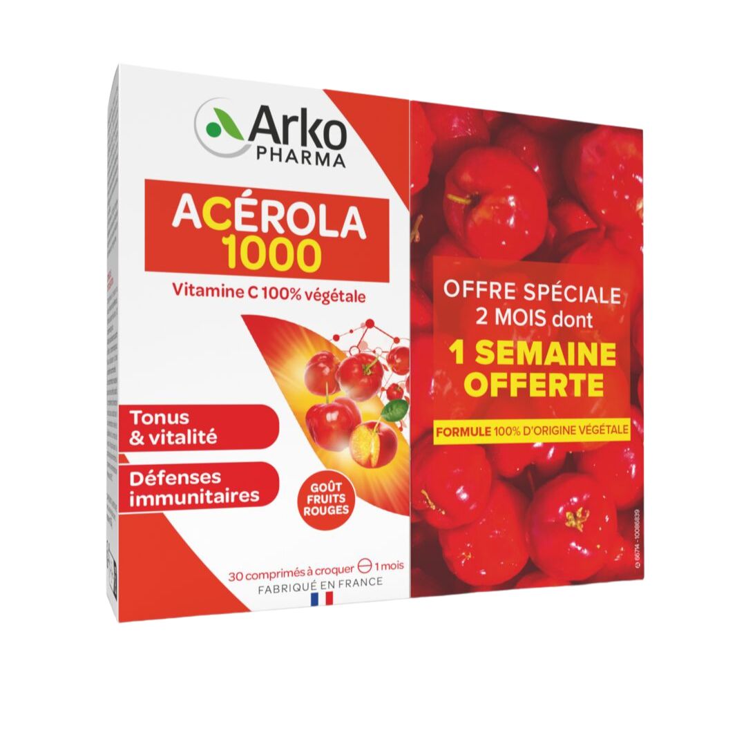 Arkopharma Acérola 1000 - 30 cp. Lot de 2 30 comprimés