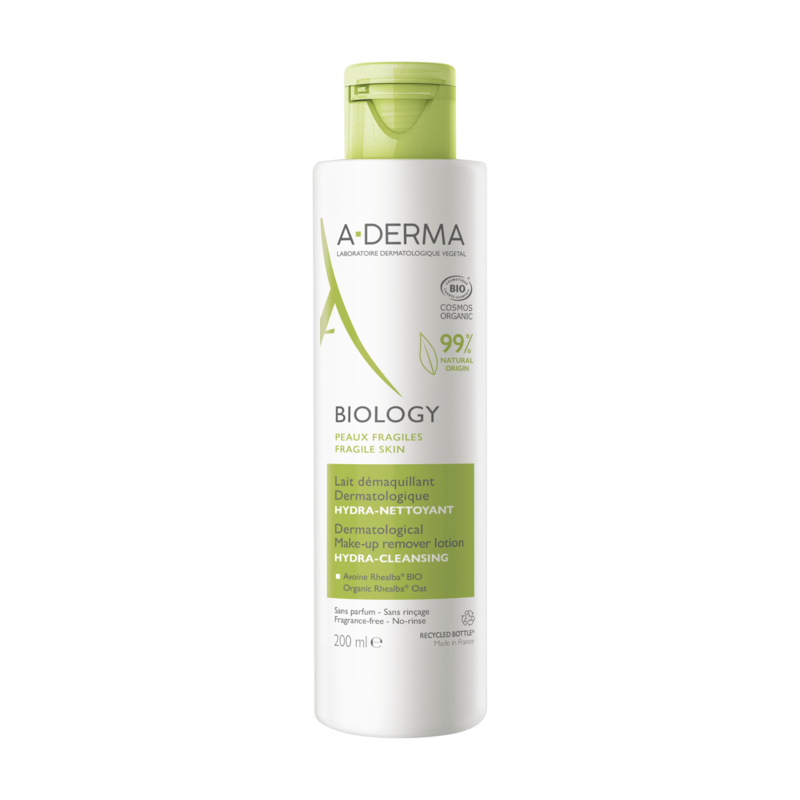 A-Derma Biology Lait démaquillant dermatologique hydra-nettoyant 200 ml
