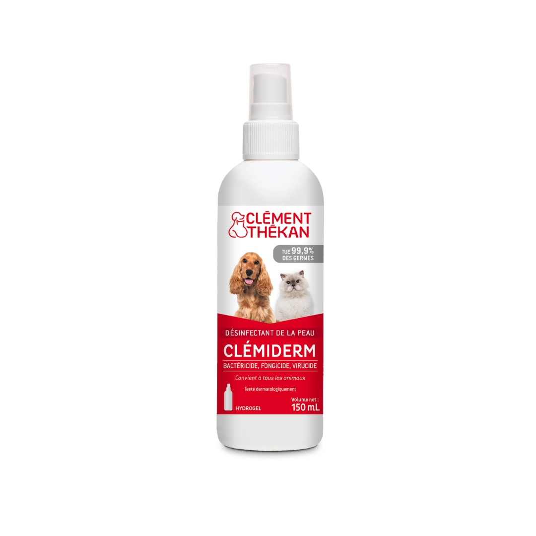 Clément Thékan Clémiderm Hydrogel désinfectant cutané Tous animaux 150 mL