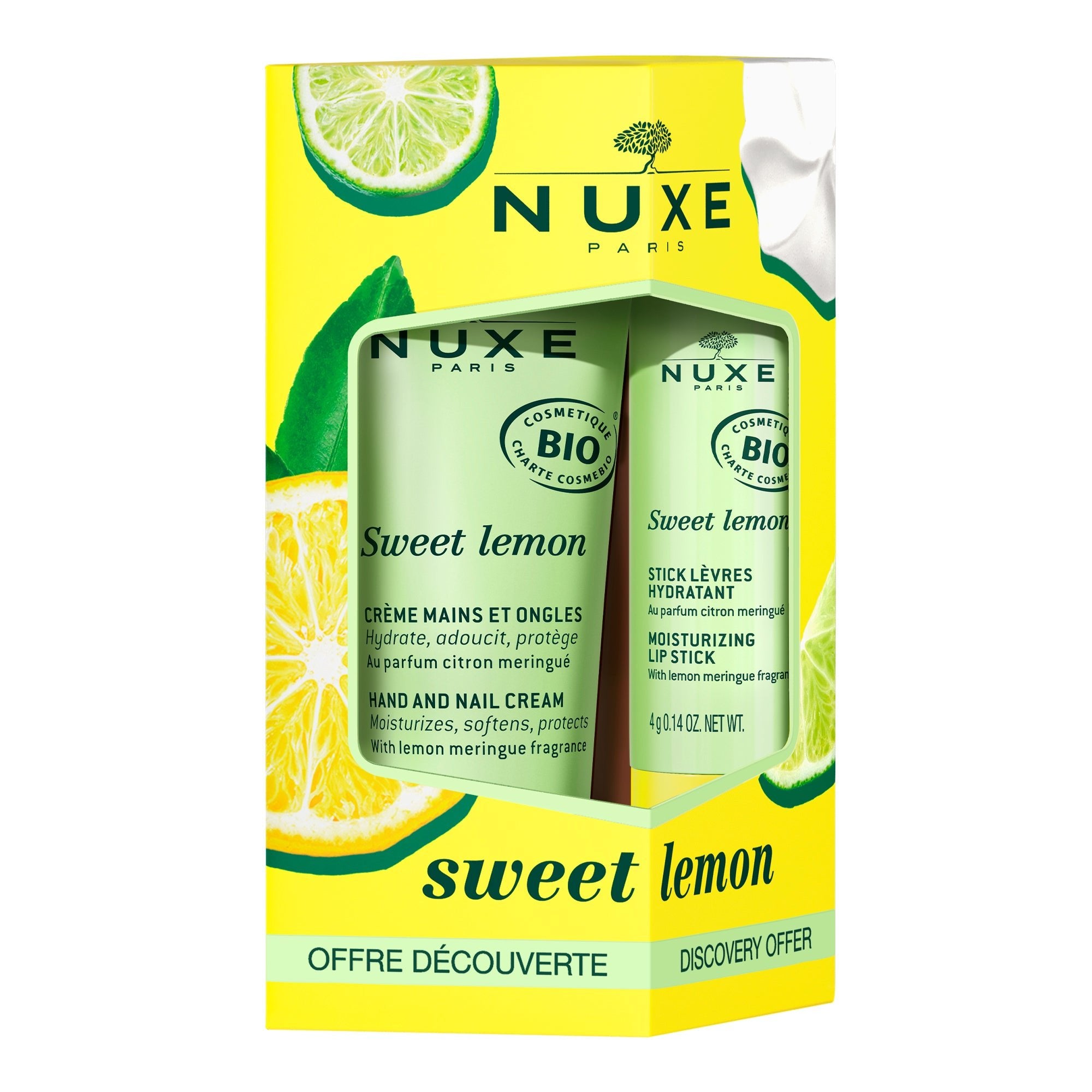 Nuxe Duo gourmand mains et lèvres Sweet Lemon