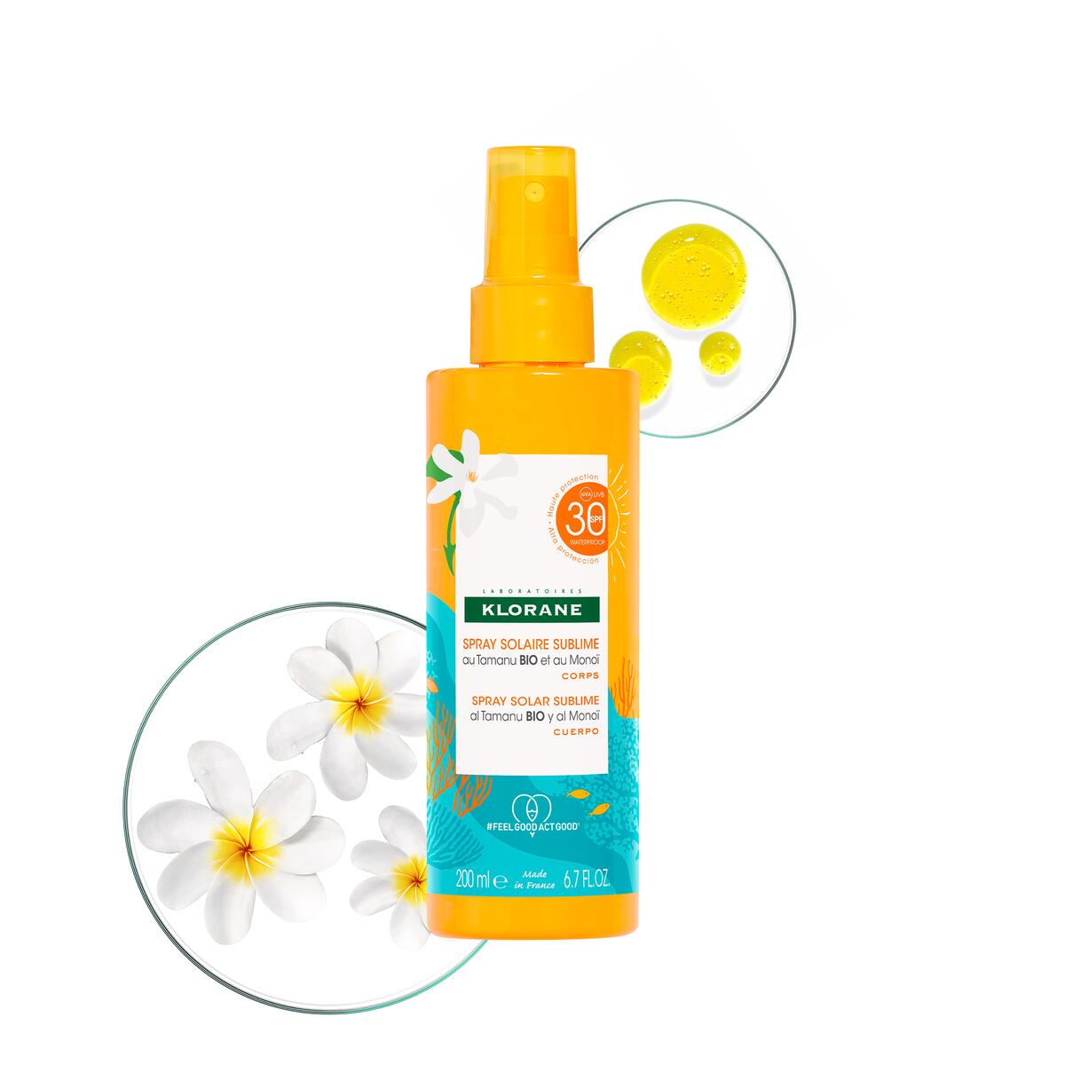 Klorane Spray solaire sublime SPF 30 200 ml