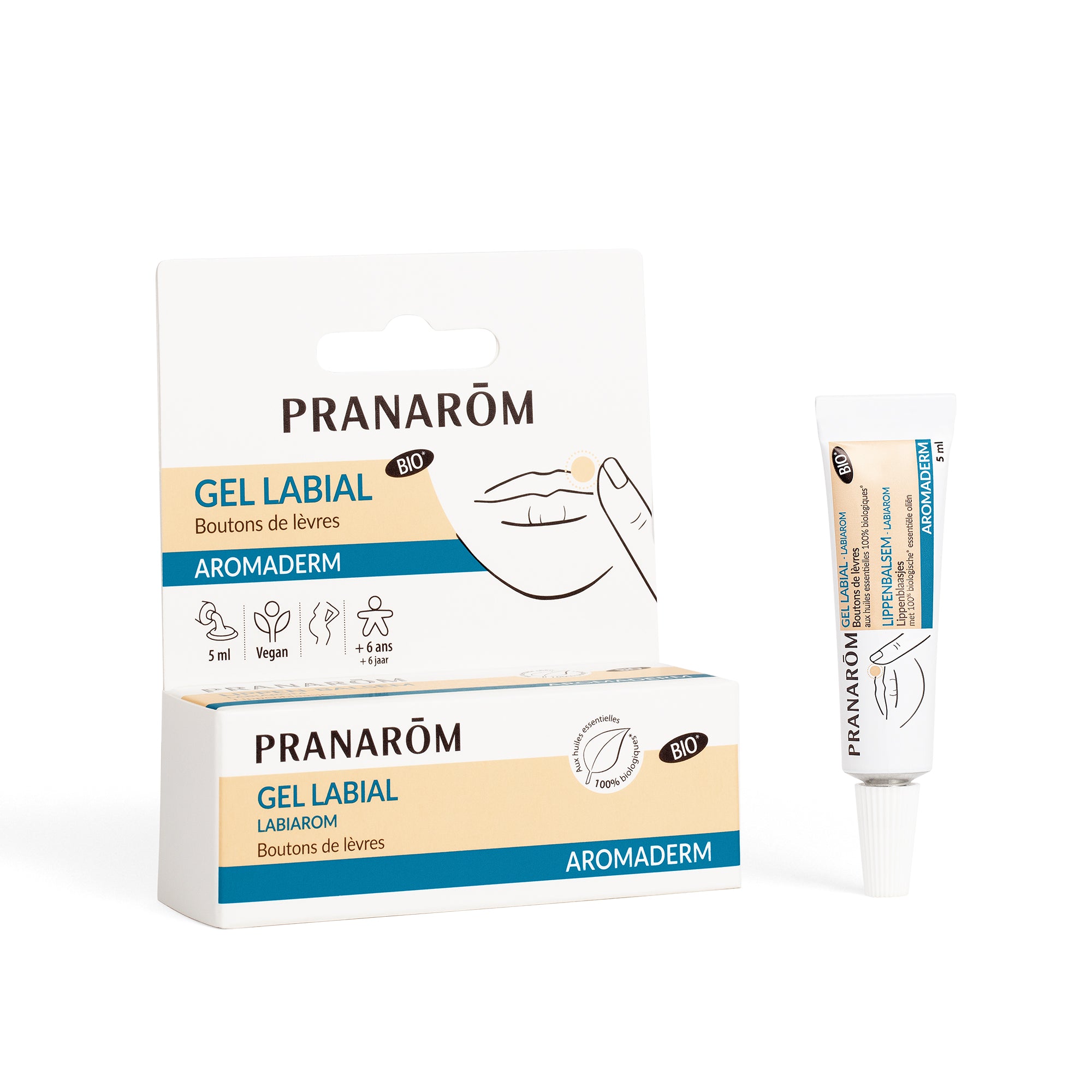 Pranarôm LABIAROM Gel labial pour boutons BIO 5 ml