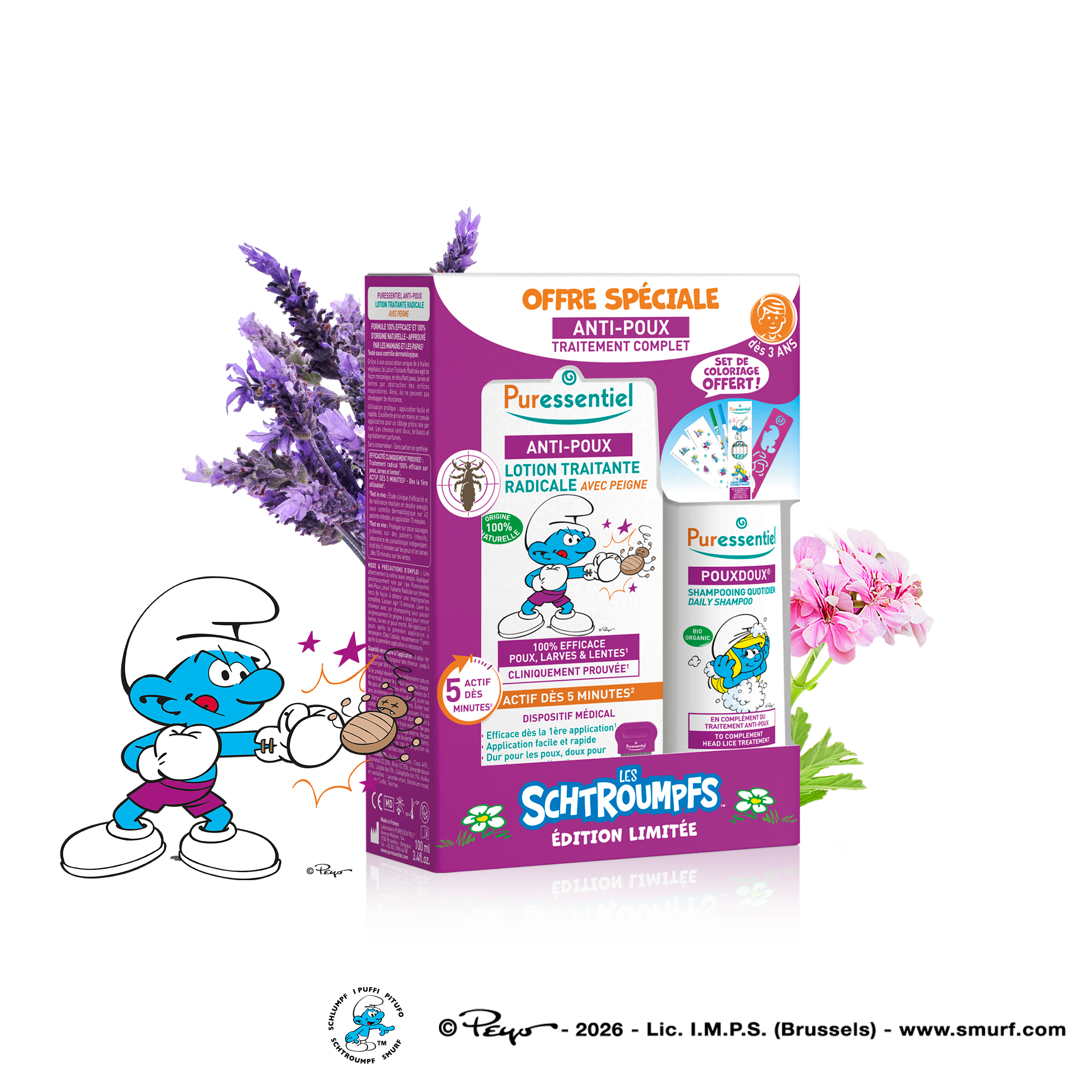 Puressentiel Coffret traitement complet Anti-Poux 1 Lotion + 1 Shampooing