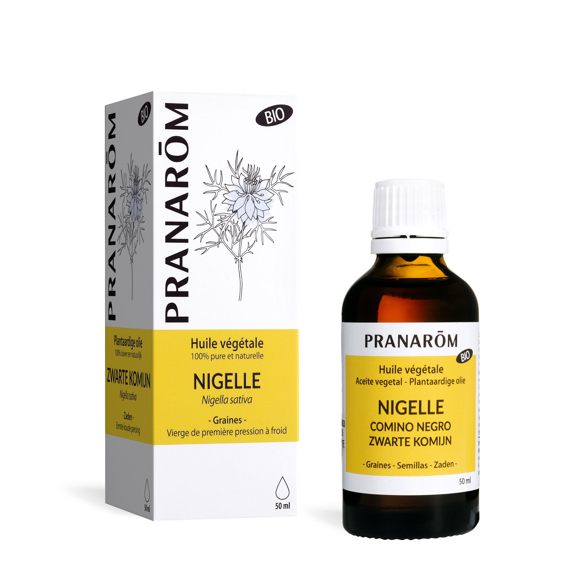 Pranarôm Huile végétale de Nigelle BIO 50 ml
