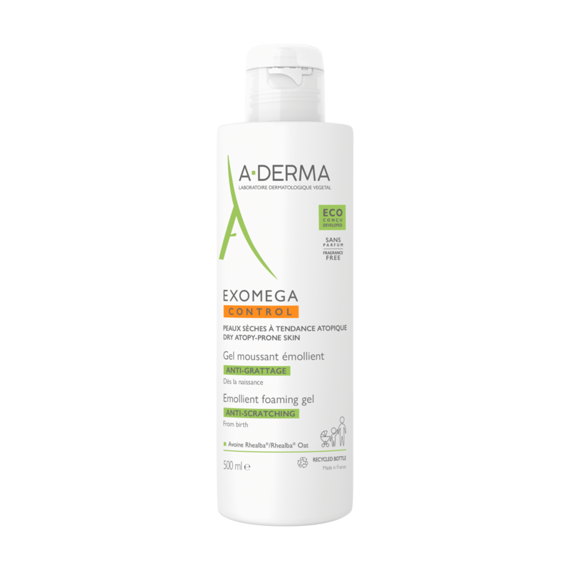 A-Derma Exomega Control Gel moussant émollient anti-démangeaisons 500 ml