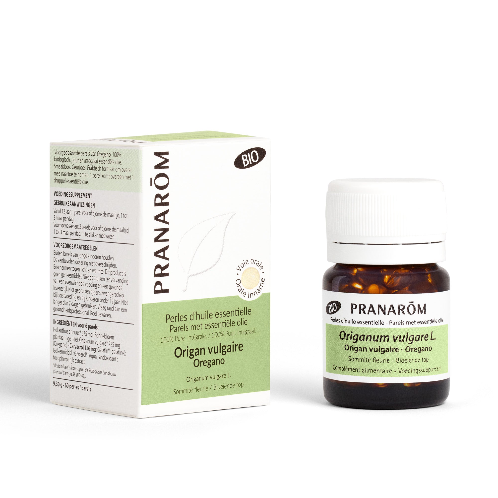 Pranarôm Perles d'Huile essentielle d'Origan vulgaire BIO 60 capsules