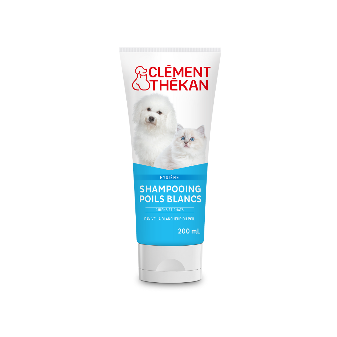 Clément Thékan Shampooing Poils blancs Chien et chat 200 mL