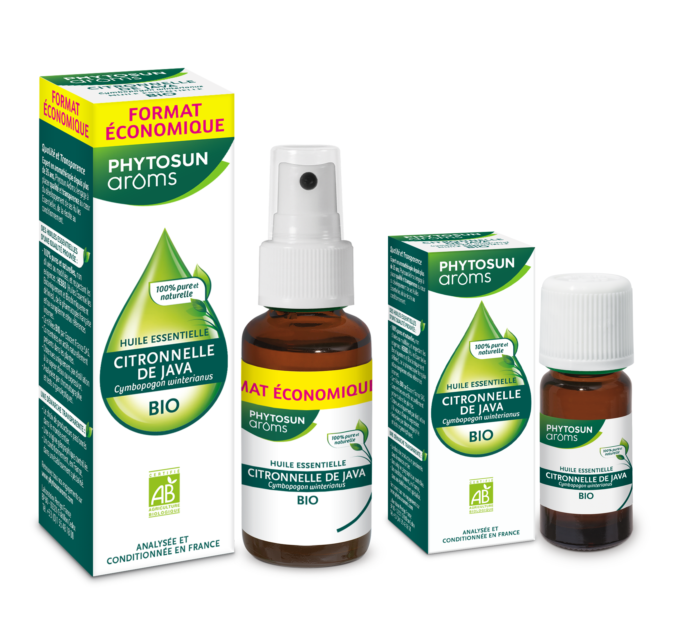 Phytosun Arôms Huile essentielle Citronnelle de Java Bio 10 ml