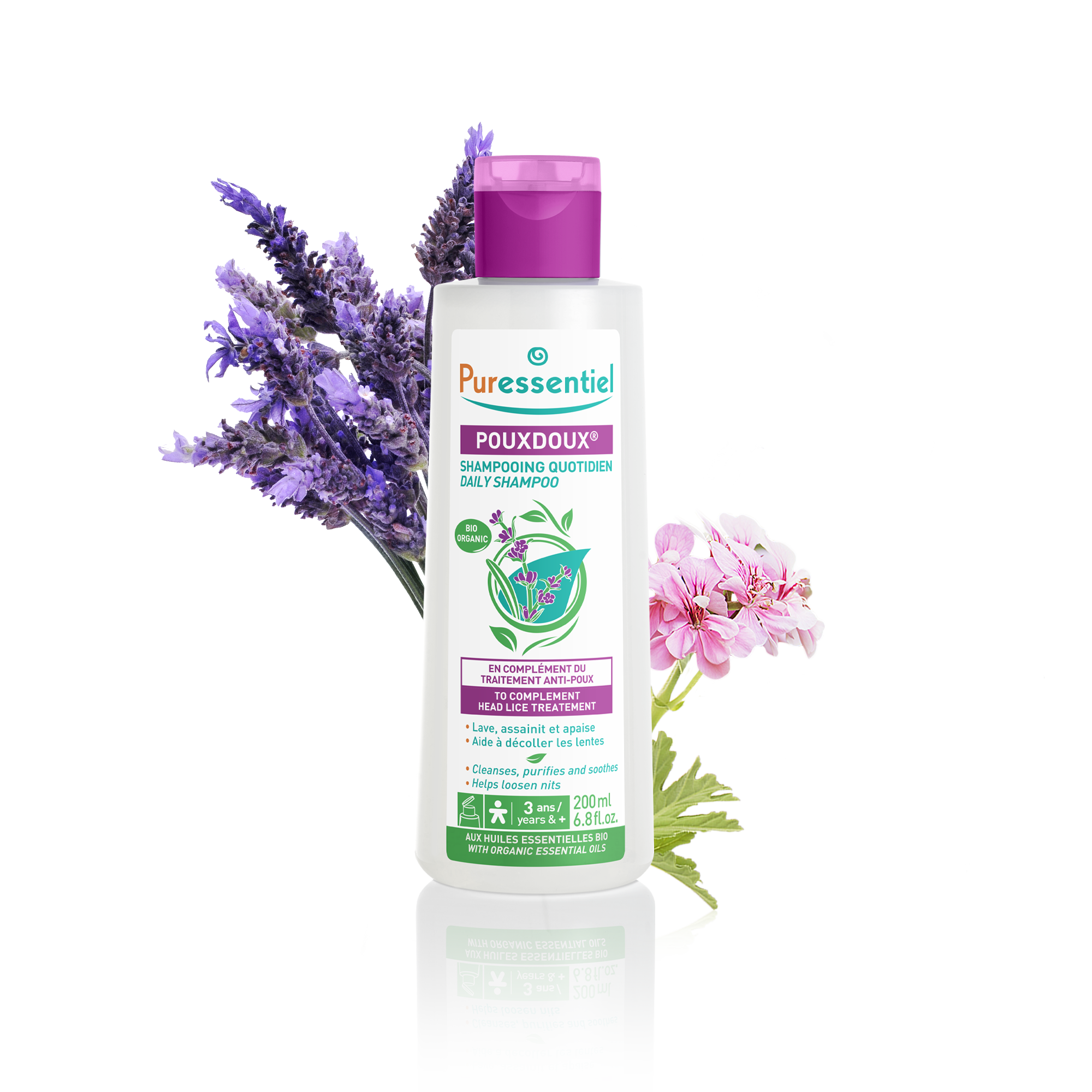 Puressentiel Shampooing quotidien certifié BIO Pouxdoux® 200 ml
