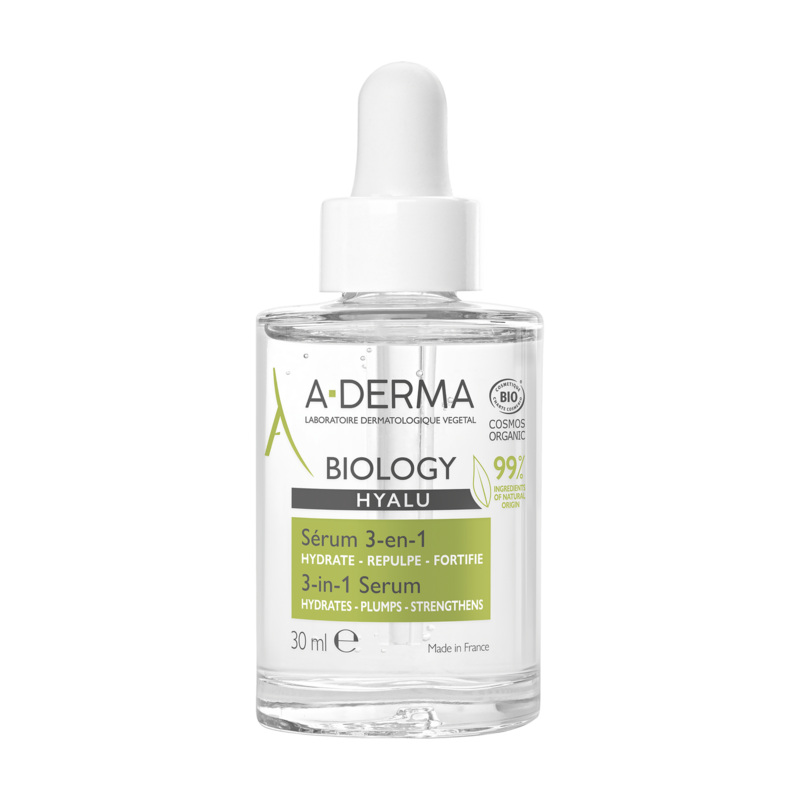A-Derma Biology Sérum 3-en-1 à l'acide hyaluronique 30 ml