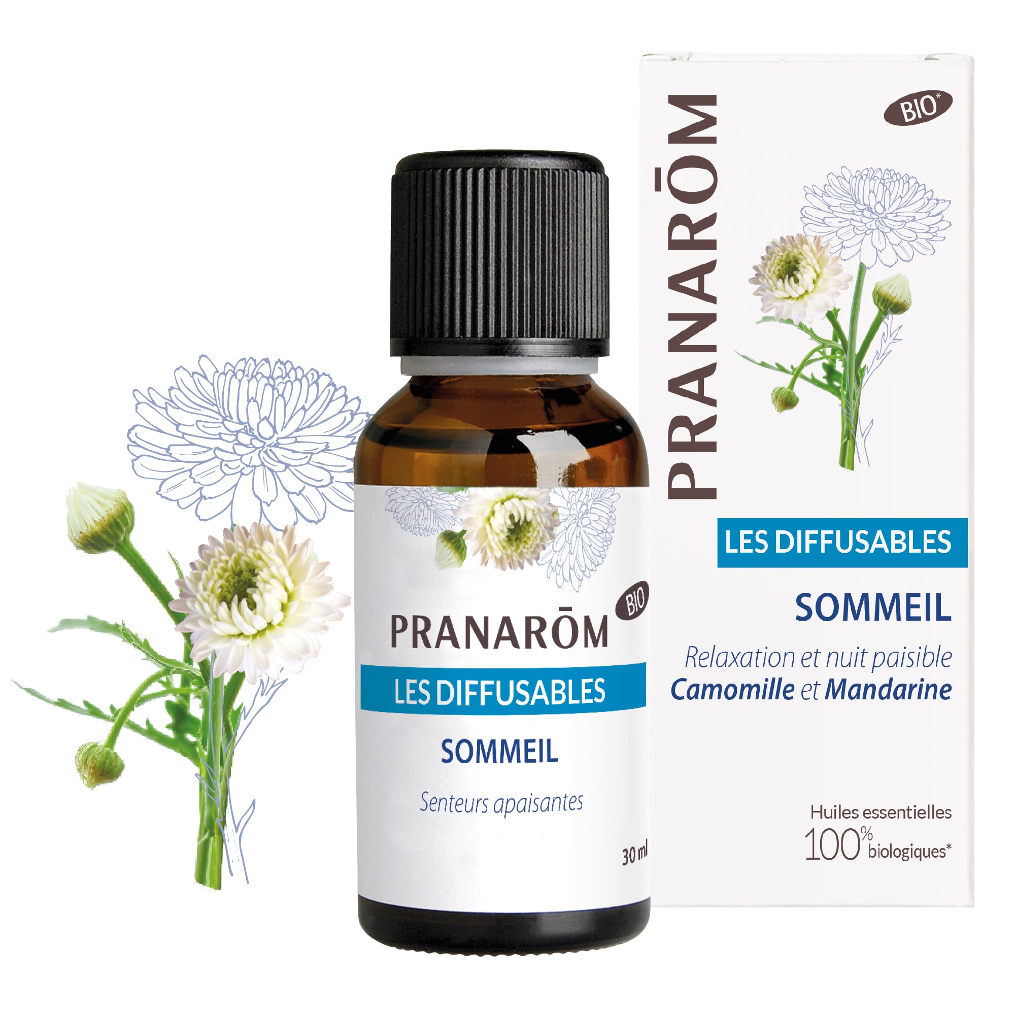 Pranarôm Huile essentielle à diffuser - Sommeil BIO 30 ml