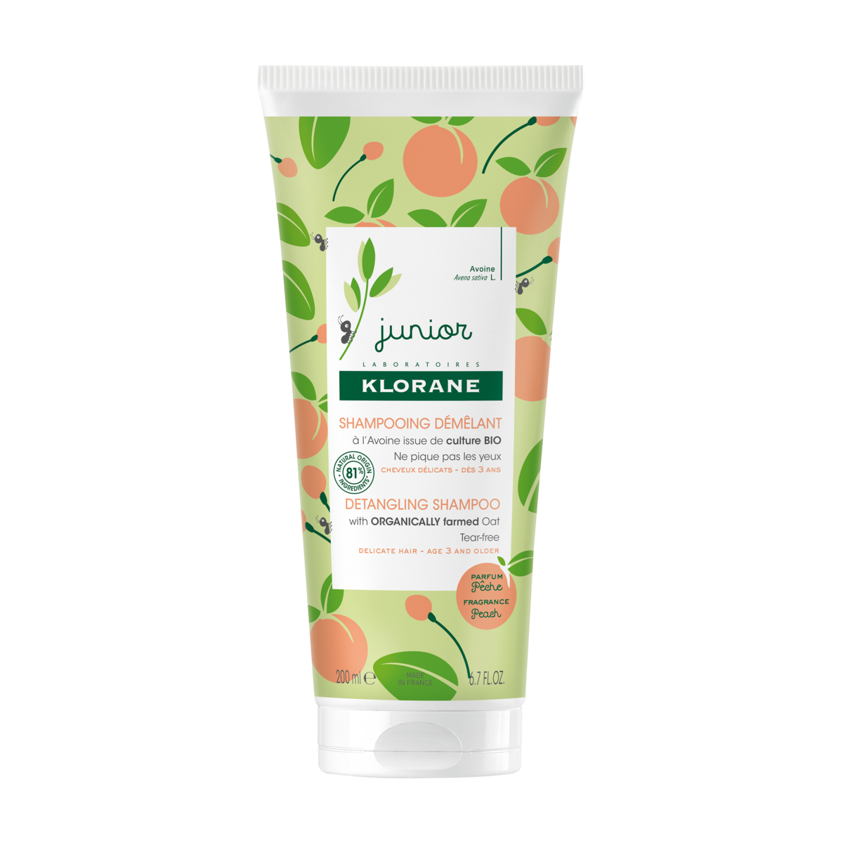 Klorane Shampoing Démêlant - Parfum Pêche 500 ml