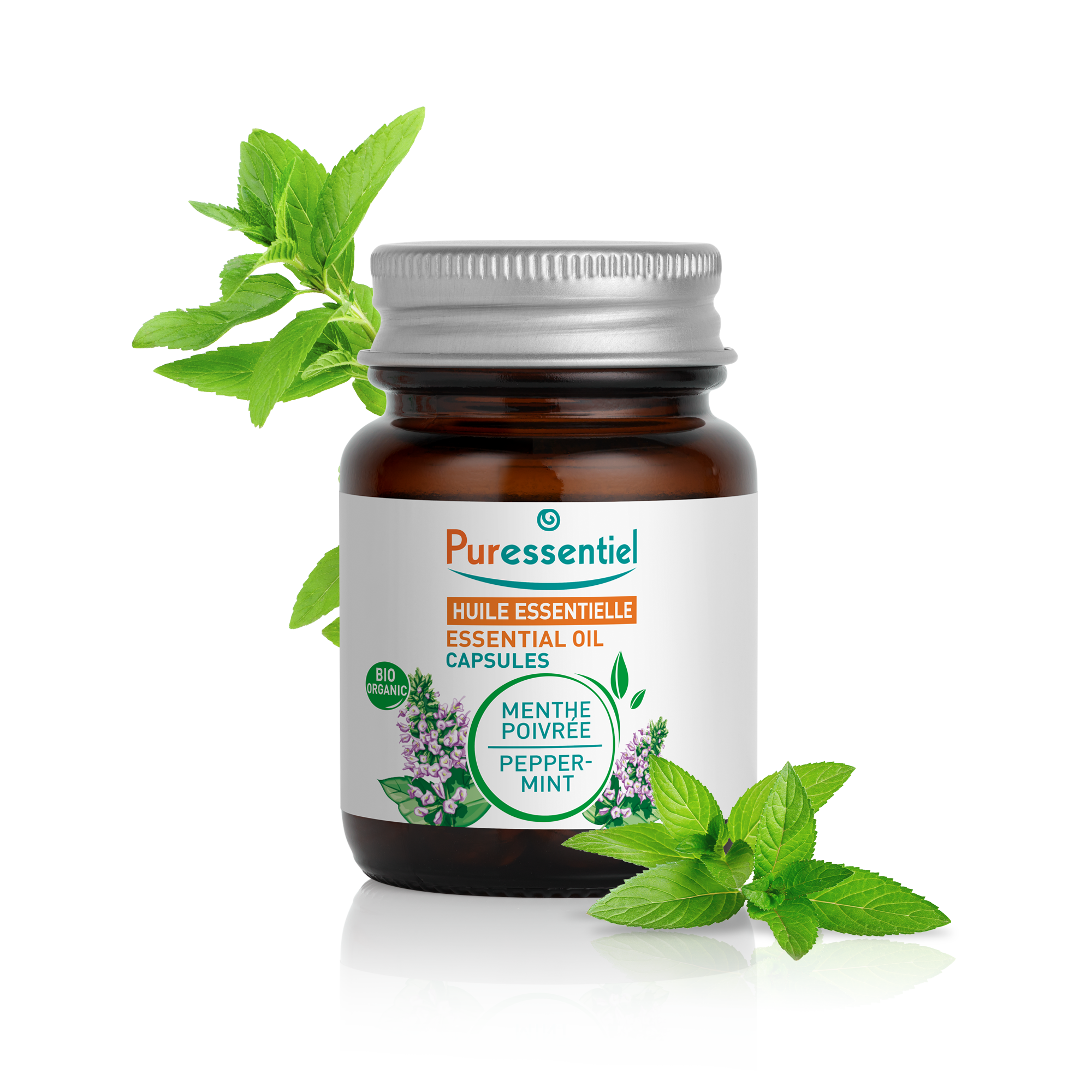 Puressentiel Capsules de Menthe poivrée BIO 60 capsules