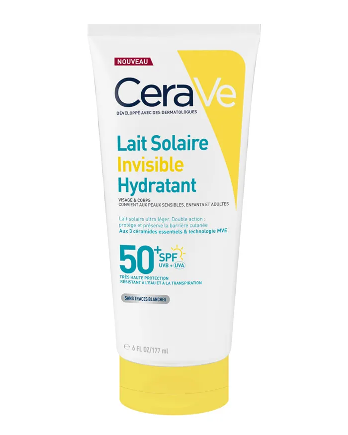 CeraVe Lait Solaire Invisible Hydratant SPF50+ Haute Protection 177 ml