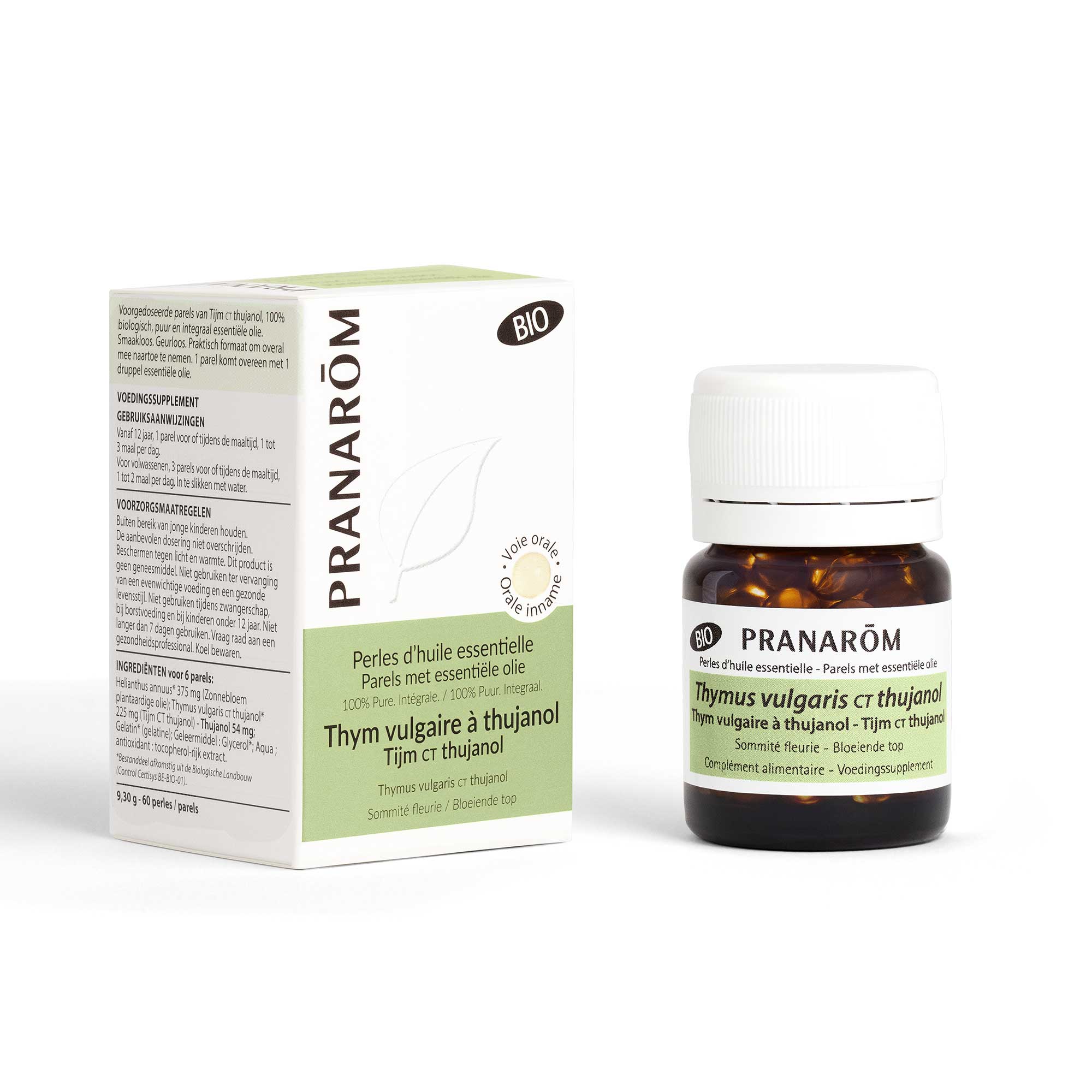 Pranarôm Perles d'Huile essentielle de Thym vulgaire à Thujanol BIO