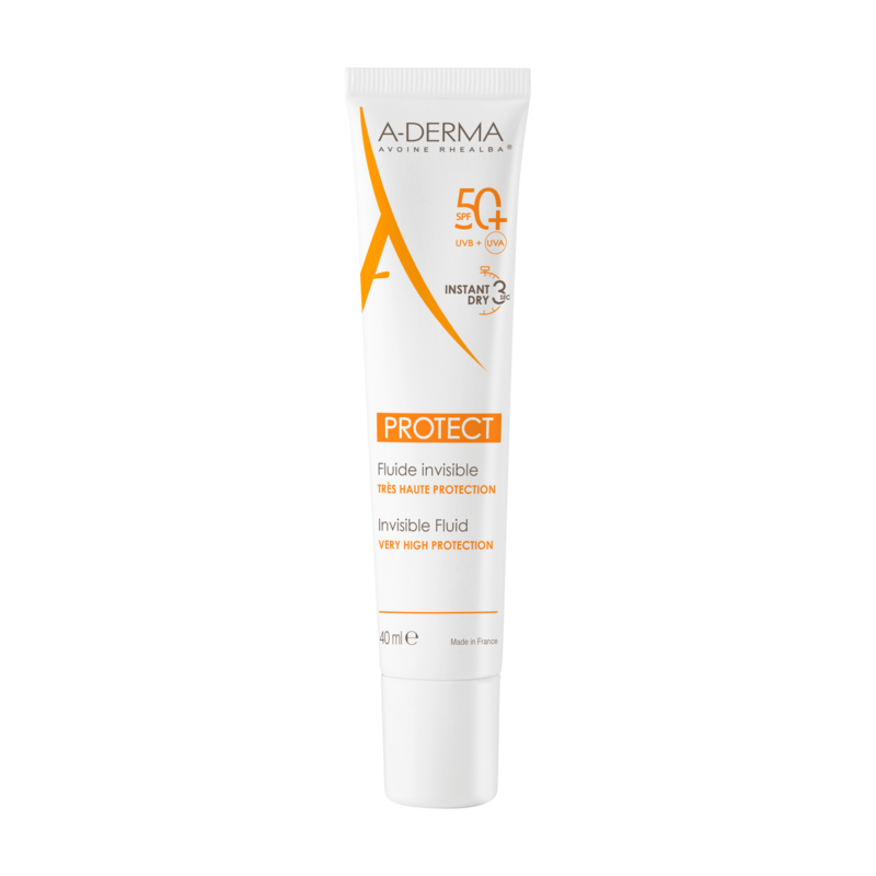 A-Derma Protect Fluide solaire visage invisible SPF50+ 40 ml