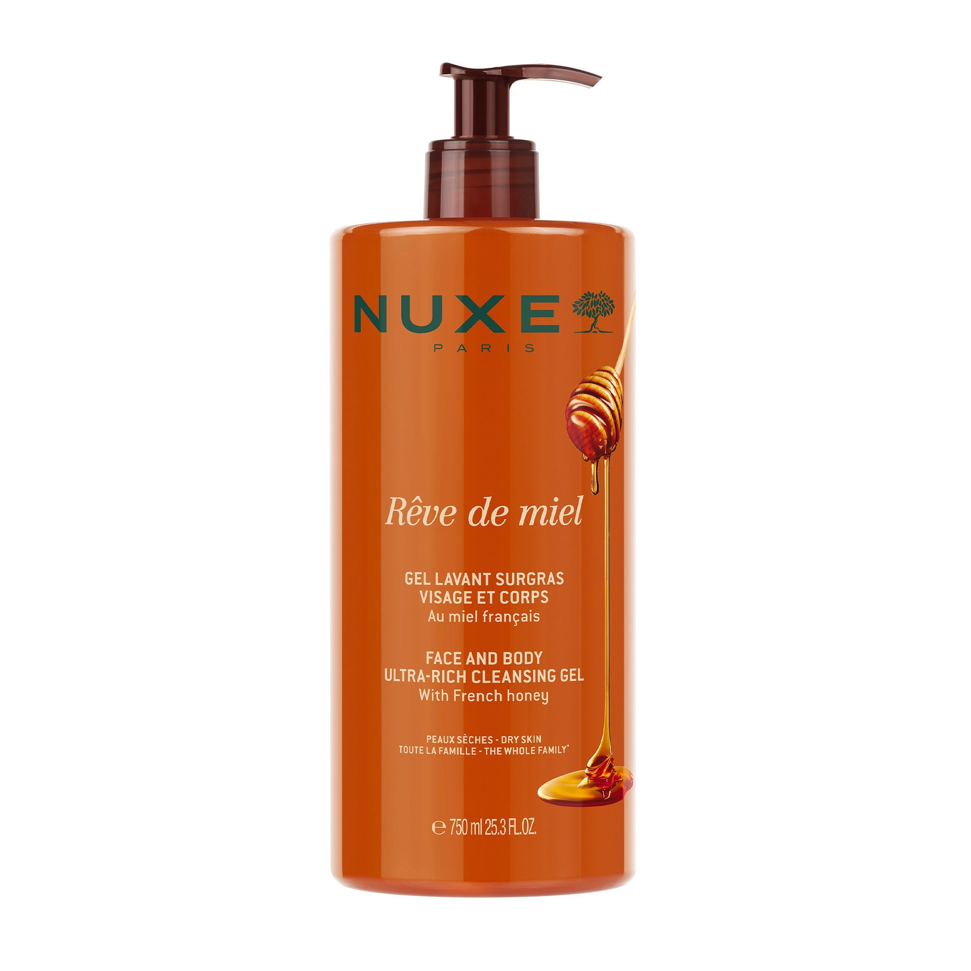 Nuxe Gel lavant surgras visage et corps 750 ml