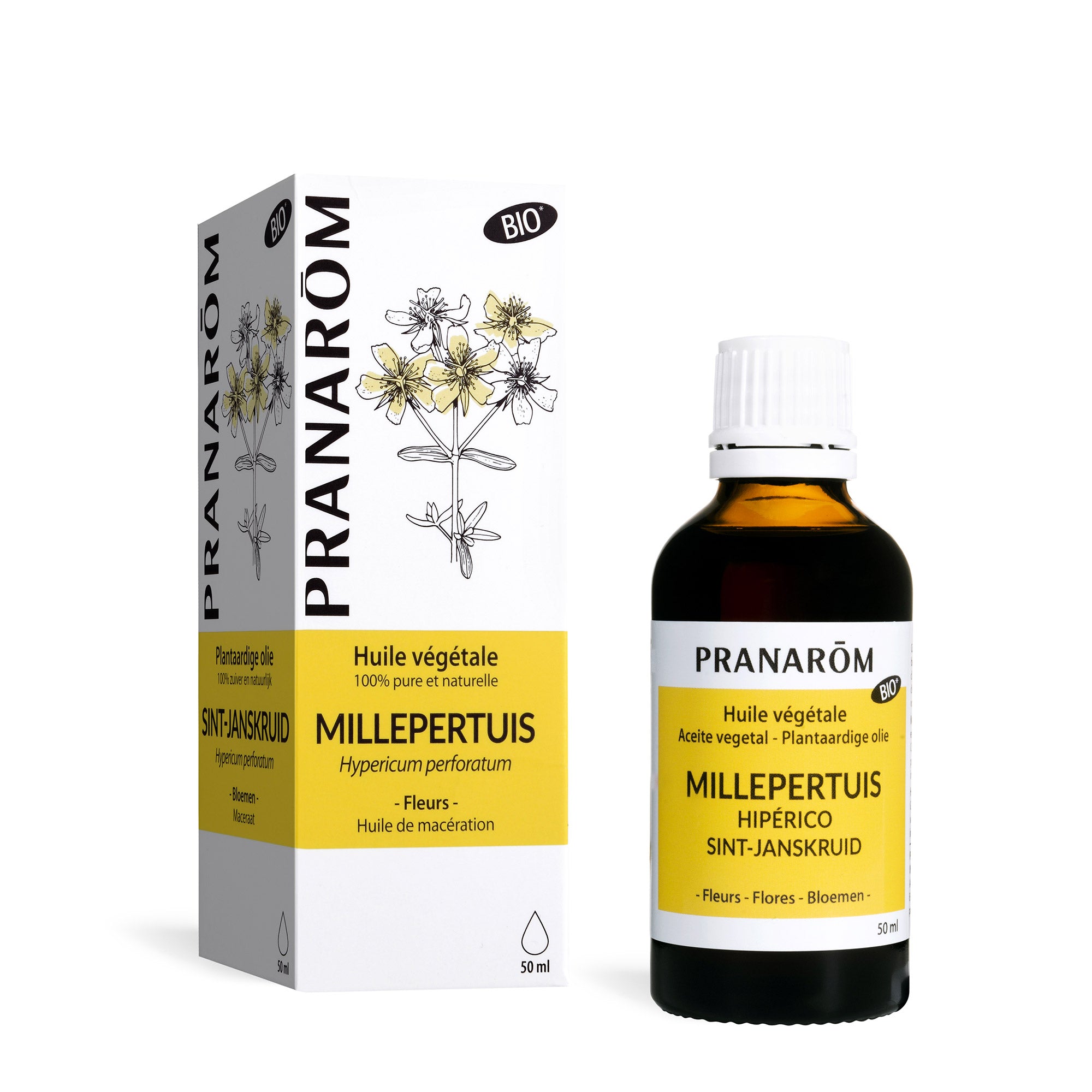 Pranarôm Huile végétale de Millepertuis BIO 50 ml