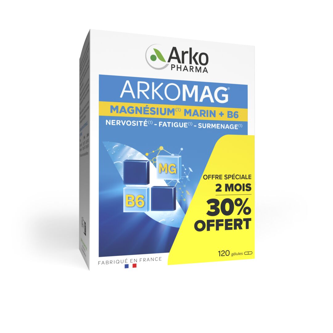 Arkopharma ARKOMAG® Magnésium B6 - Programme 2 mois 120 gélules