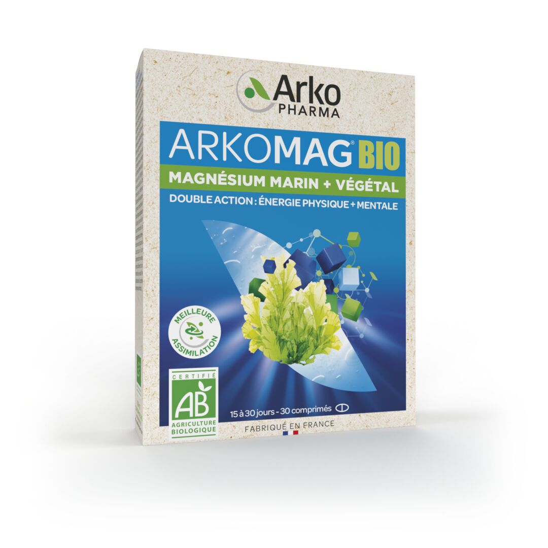Arkopharma ARKOMAG® BIO Magnésium marin + Végétal 30 comprimés