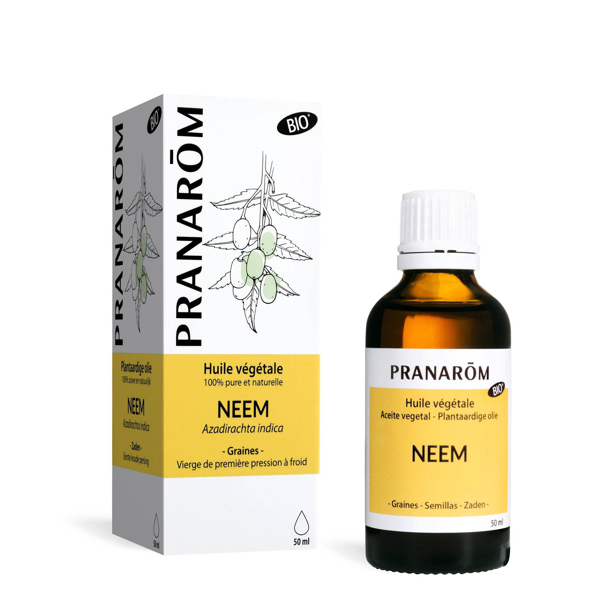 Pranarôm Huile végétale de Neem BIO 50 ml