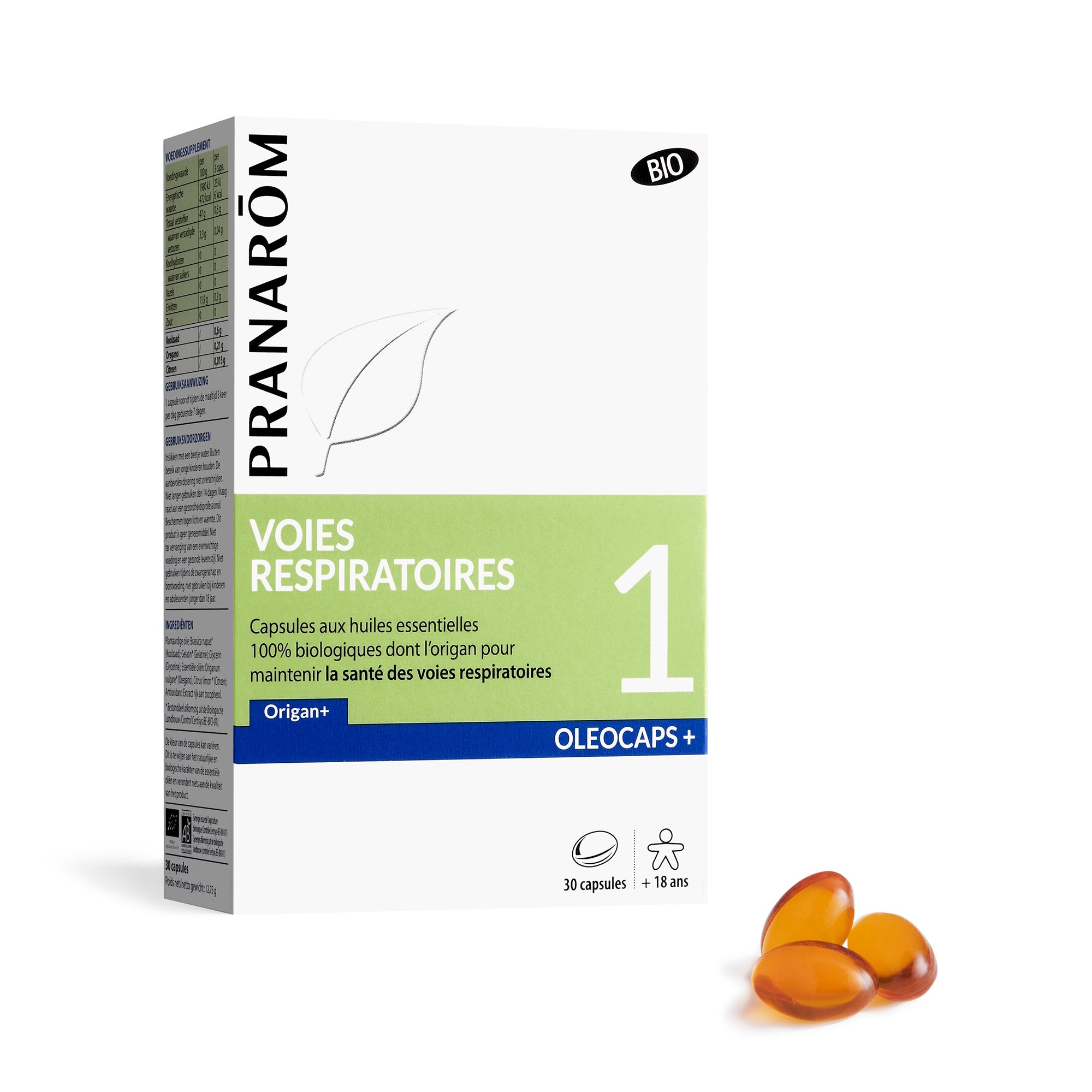 Pranarôm Oleocaps 1 - Capsules Voies respiratoires BIO 30 capsules
