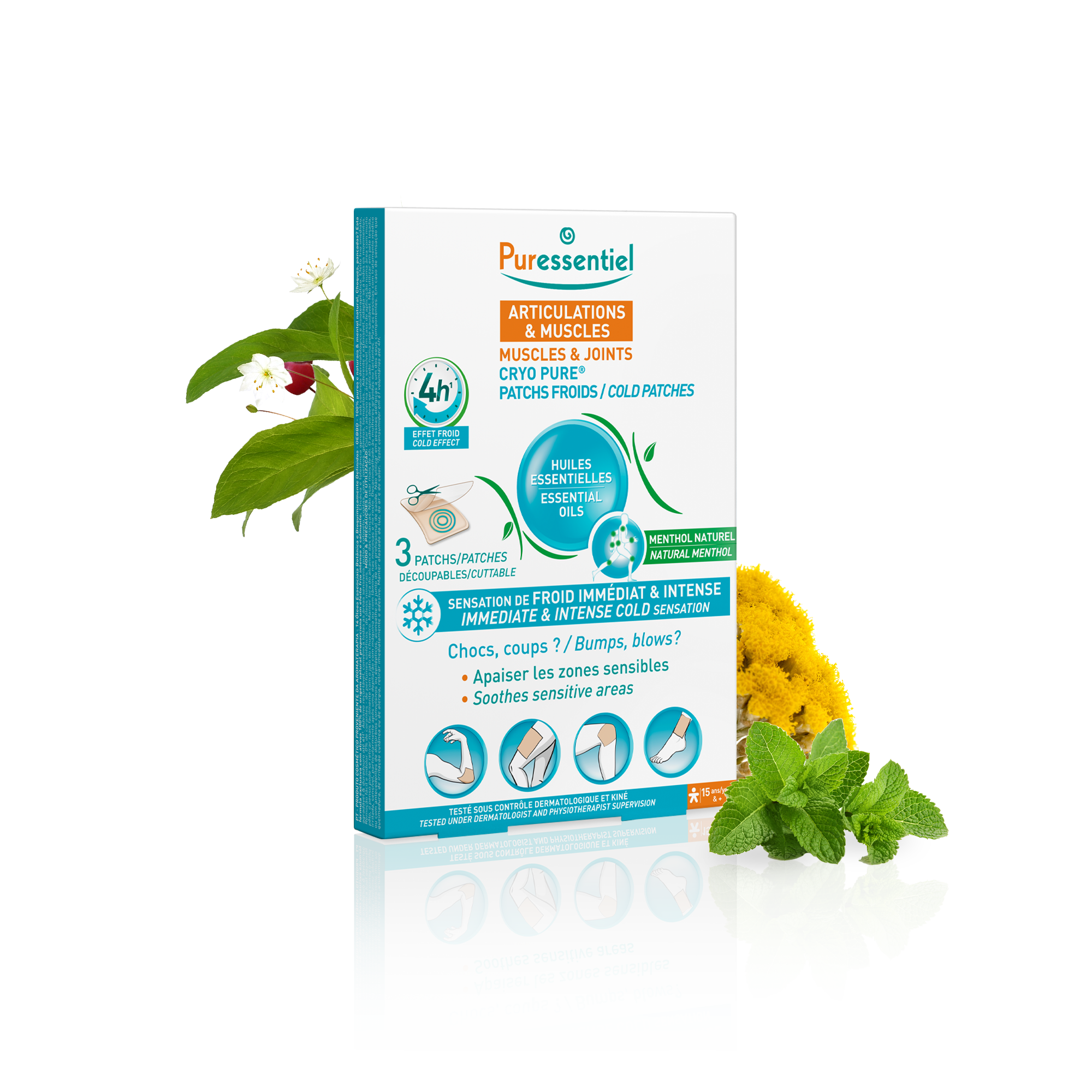 Puressentiel Patchs froids Cryo Pure® Articulations & Muscles 3 patchs