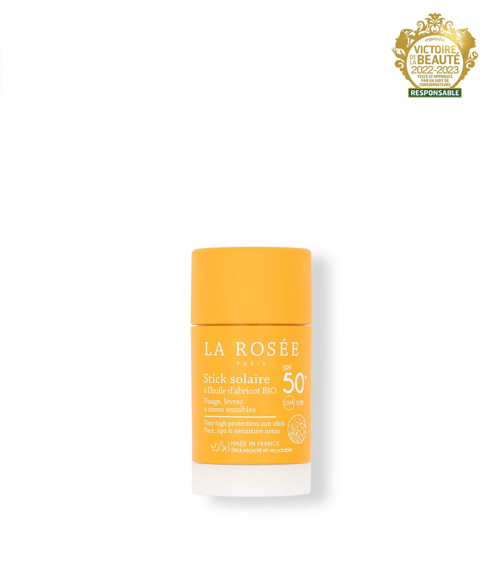 La Rosée Stick solaire SPF 50+ visage et zones sensibles 18 g