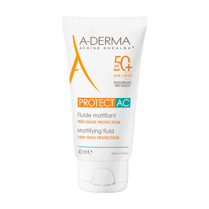 A-Derma Protect Fluide solaire visage matifiant SPF50+ 40 ml